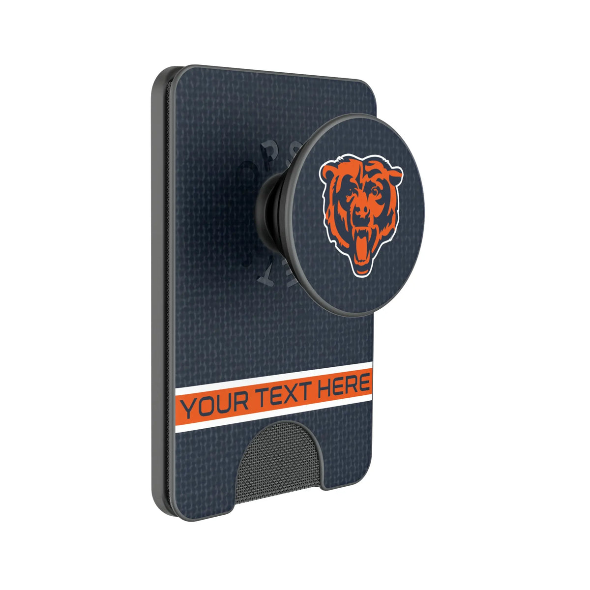 Chicago Bears Personalized Endzone Solid Popsockets Wallet Magnetic