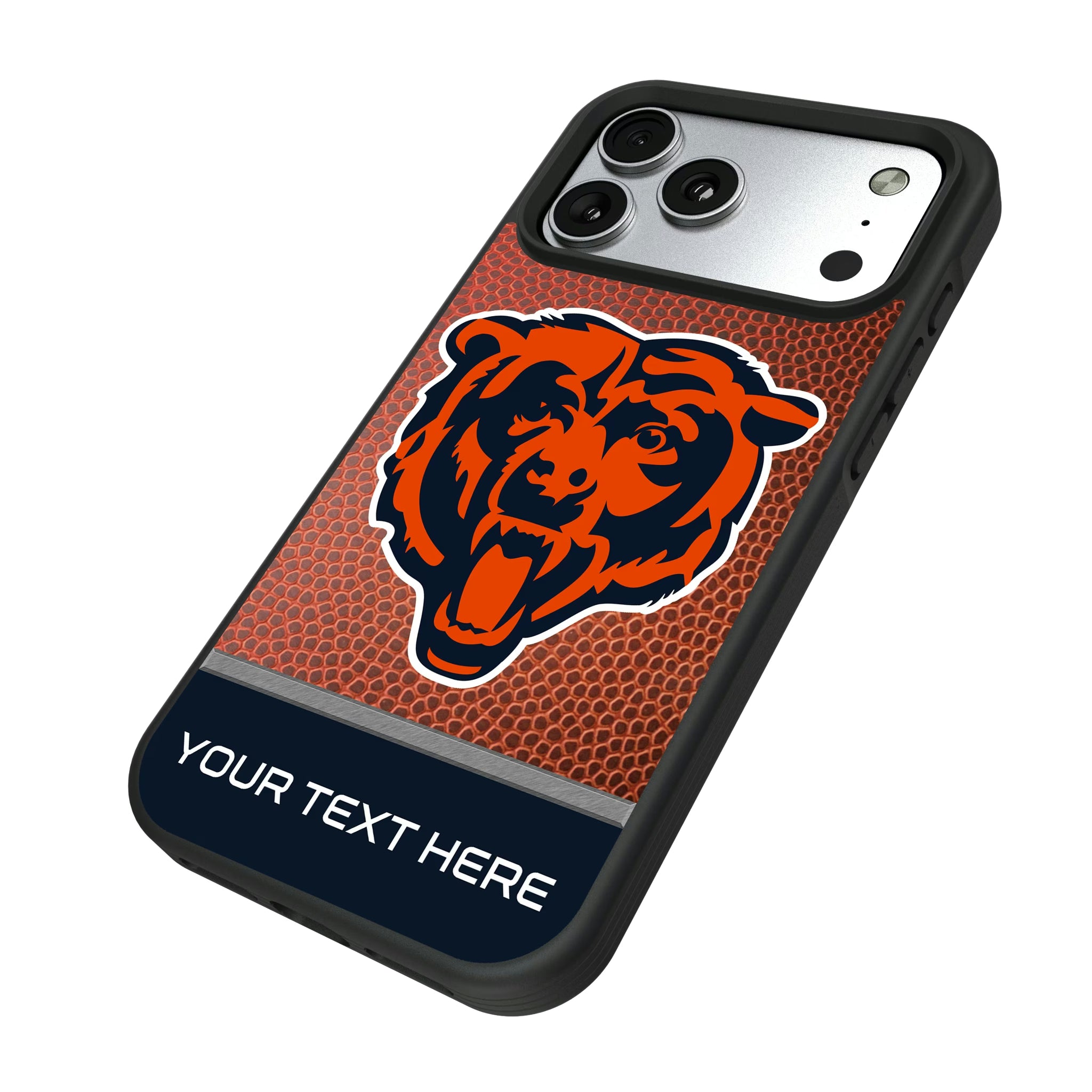 Chicago Bears Personalized Football iPhone Bump Phone Case for Apple iPhone - Isometric View#Device_iPhone 17 Pro Max