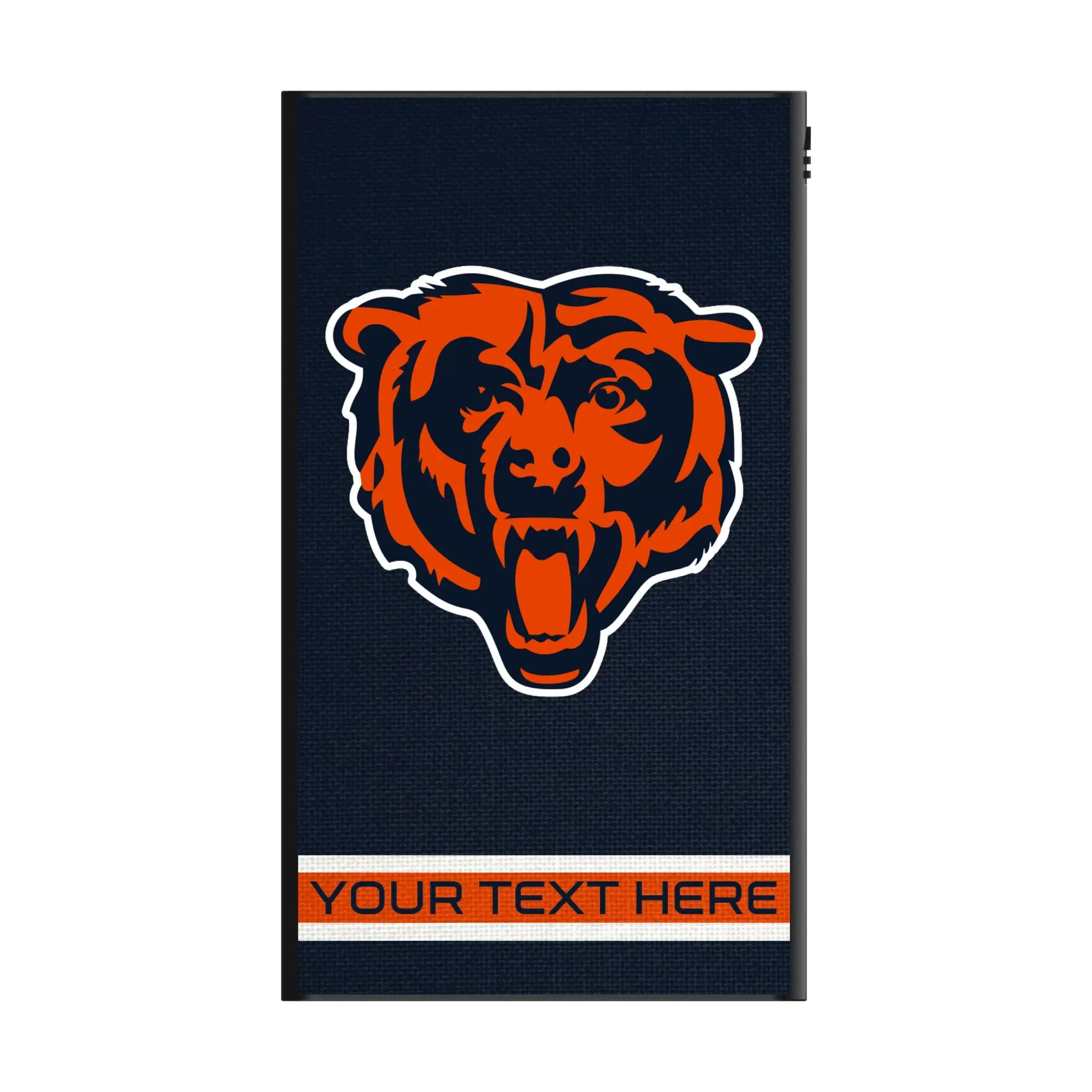 Chicago Bears Personalized Stripe 5000mAh Flat Power Bank