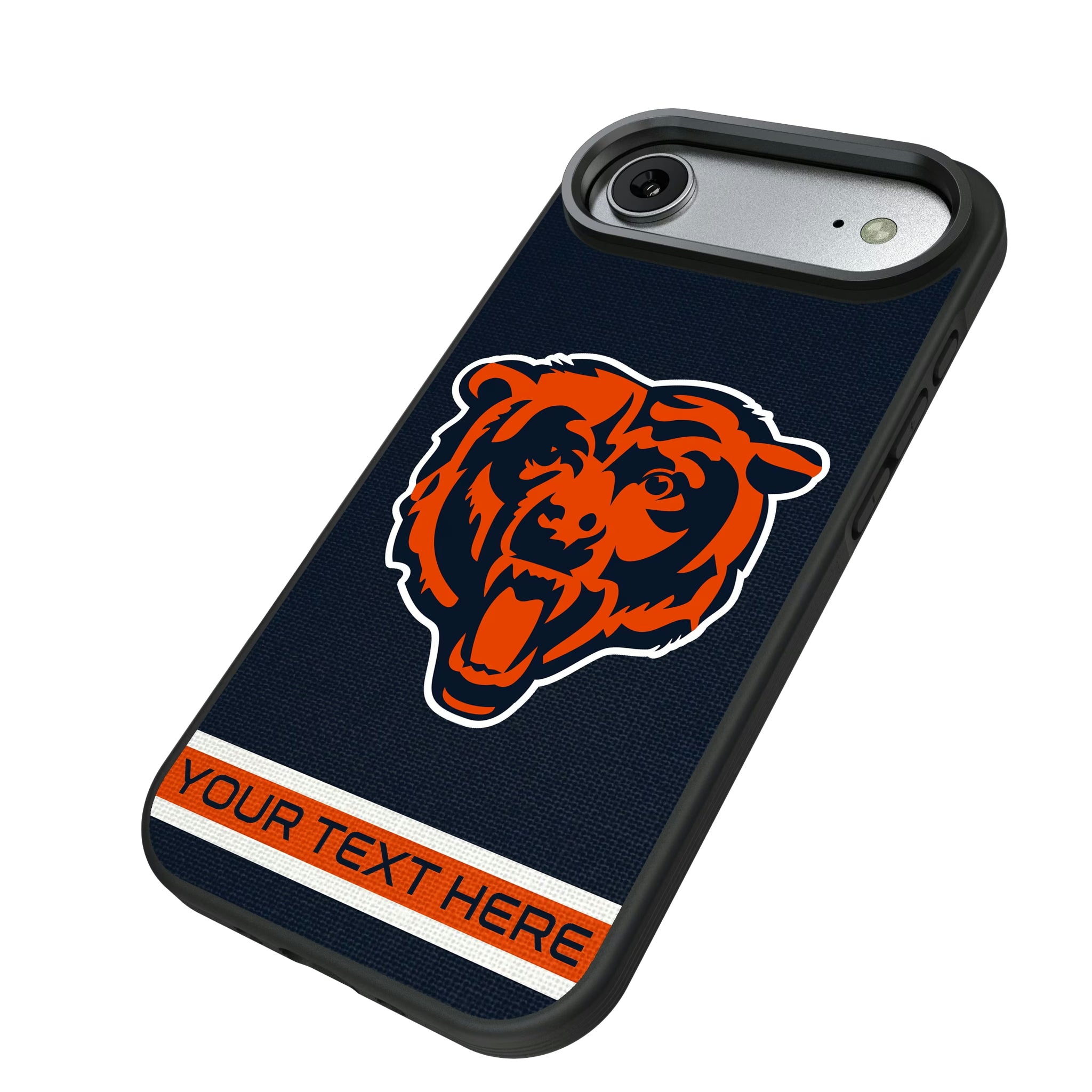 Chicago Bears Personalized Stripe iPhone Bump Phone Case for Apple iPhone - Isometric View#Device_iPhone Air