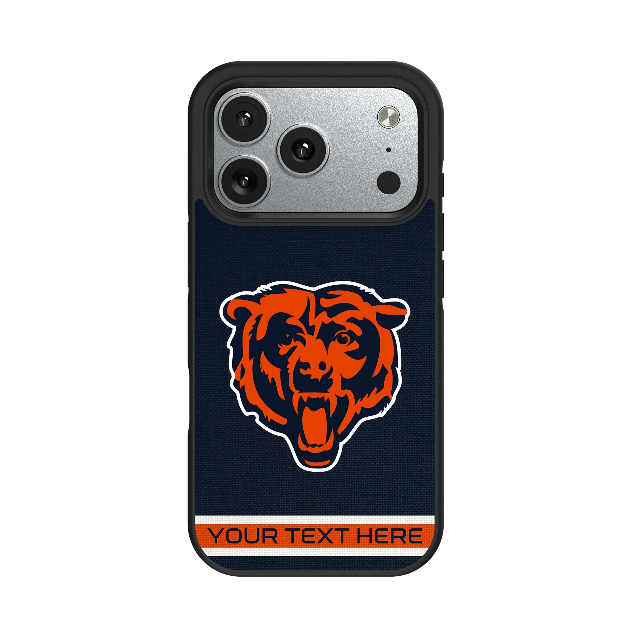 Chicago Bears Personalized Stripe iPhone Bump Phone Case for Apple iPhone#Device_iPhone 17 Pro
