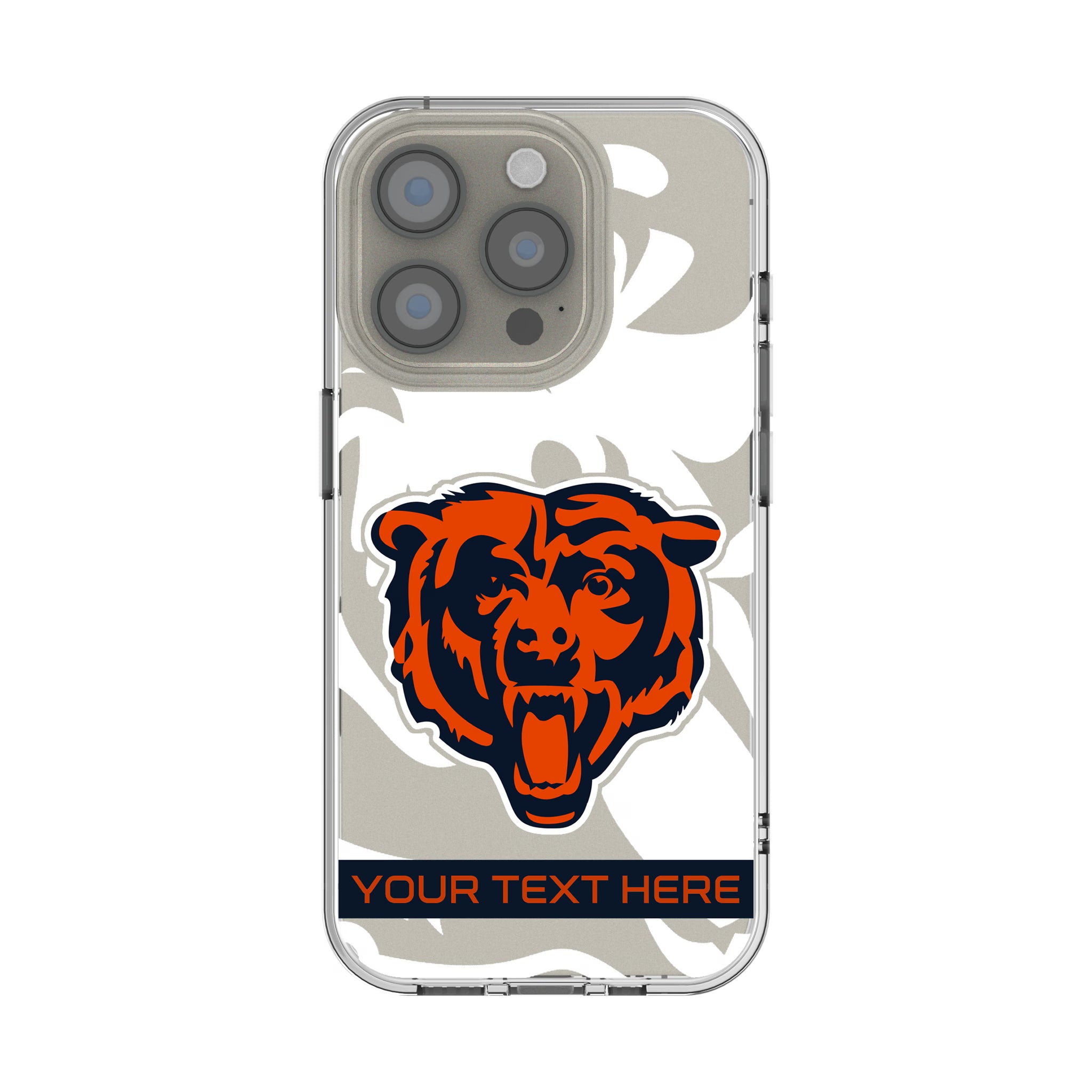 Chicago Bears Personalized Tilt iPhone Clear Phone Case for Apple iPhone