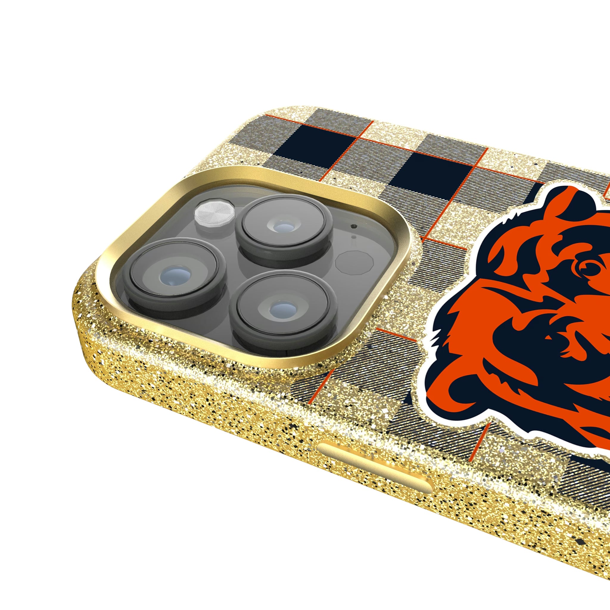 Chicago Bears Plaid iPhone Bling Phone Case for Apple iPhone - Detail