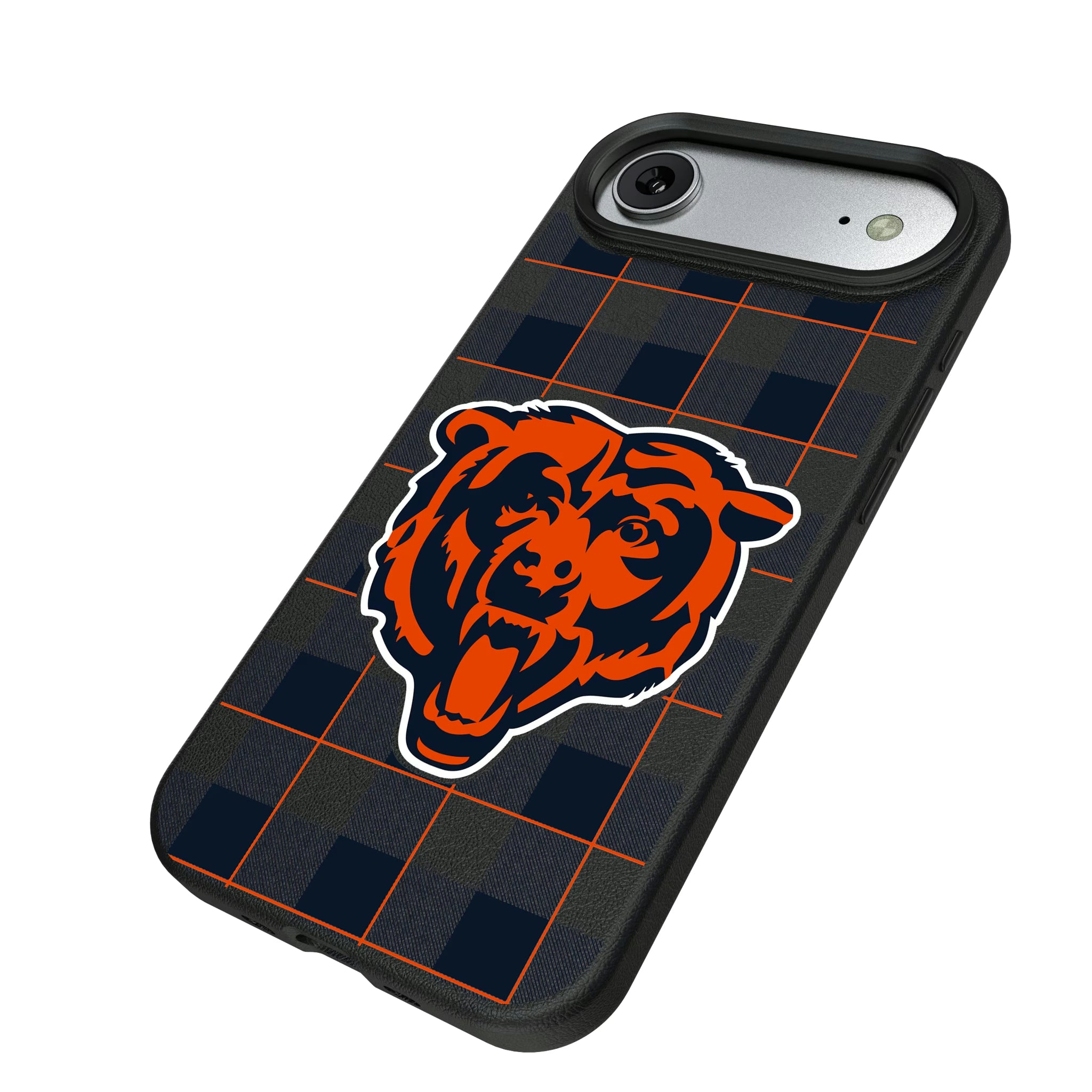 Chicago Bears Plaid iPhone MagSafe Compatible Phone Case for Apple iPhone - Isometric View#Device_iPhone Air