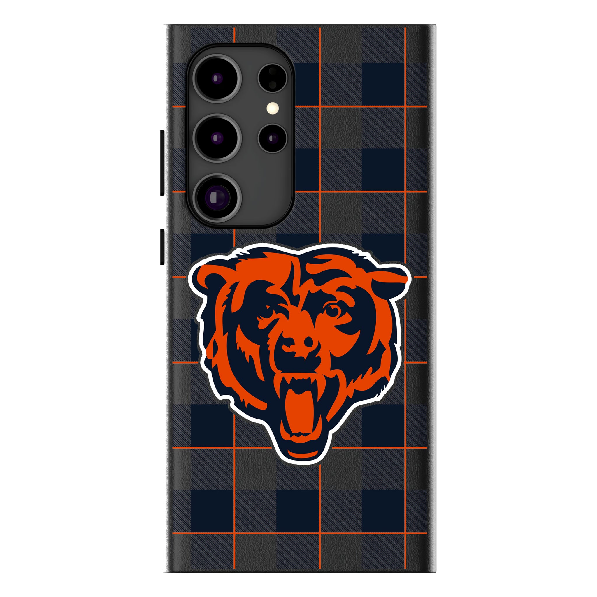 Chicago Bears Plaid Galaxy MagSafe Compatible Phone Case for Samsung Galaxy