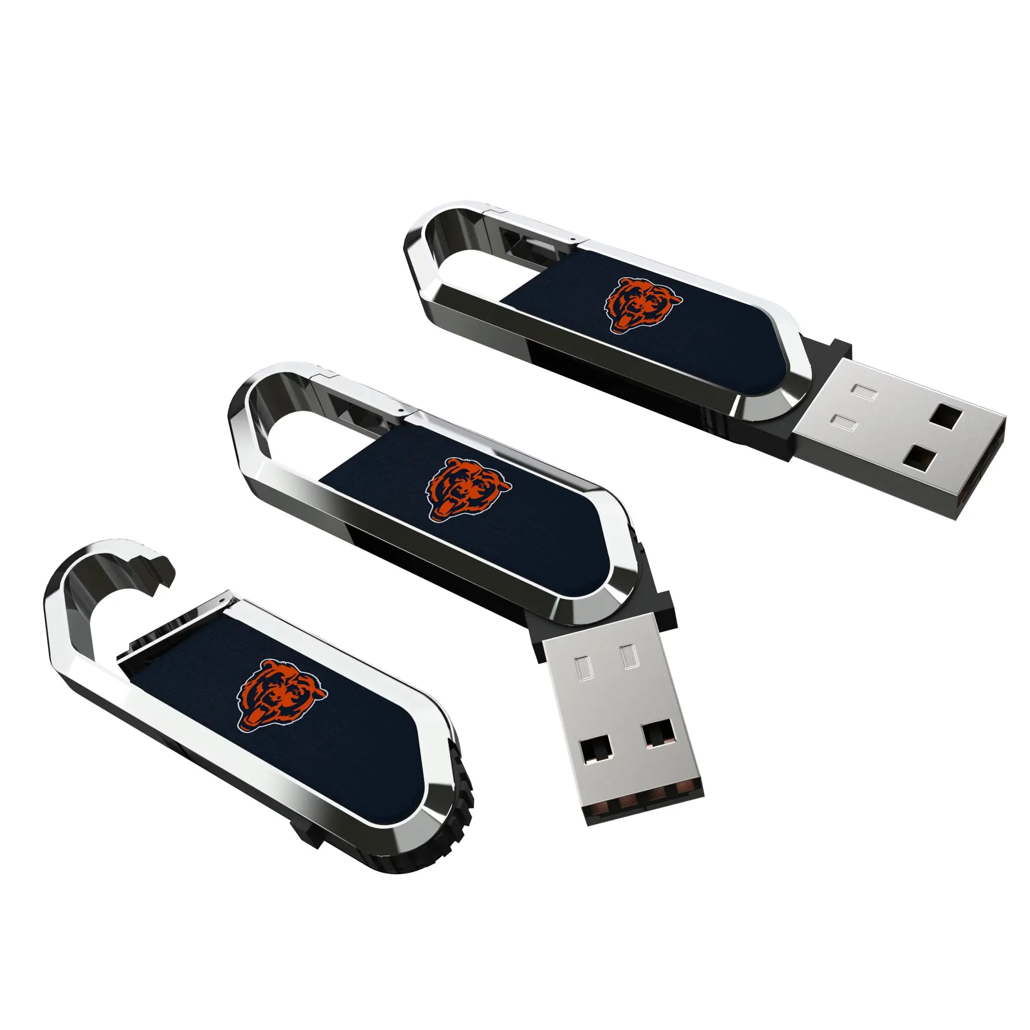 Chicago Bears Solid USB 64GB Clip Style Flash Drive