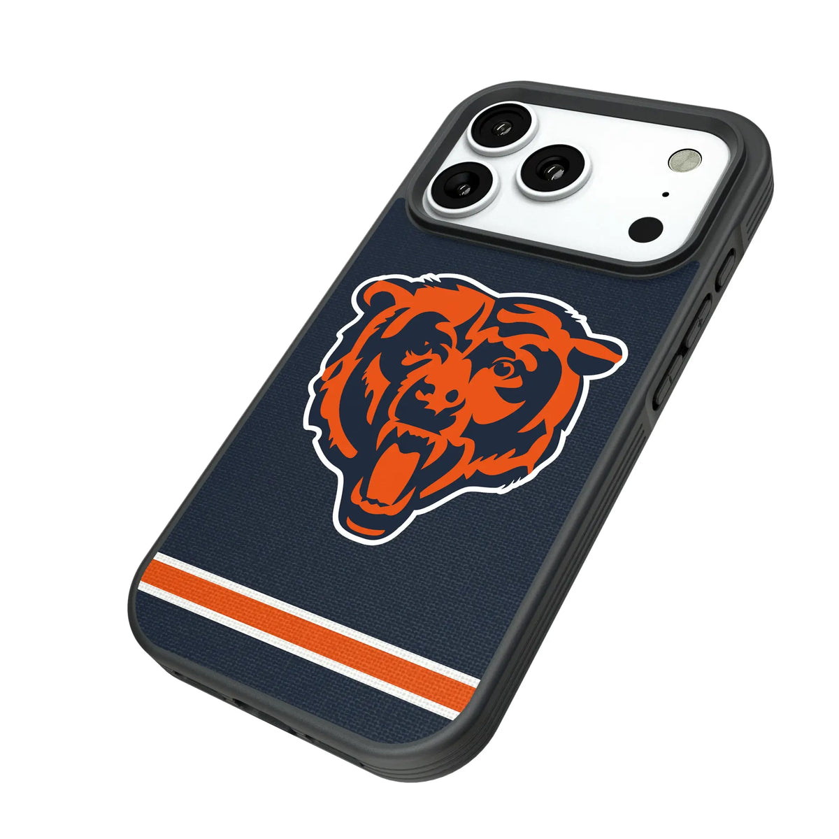 Chicago Bears Stripe iPhone Bump Phone Case for Apple iPhone - Isometric View#Device_iPhone 18 Pro