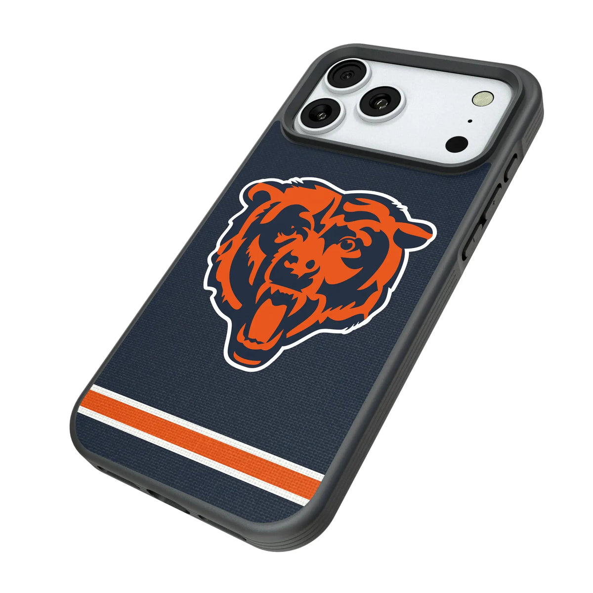 Chicago Bears Stripe iPhone Bump Phone Case for Apple iPhone - Isometric View#Device_iPhone 18 Pro Max