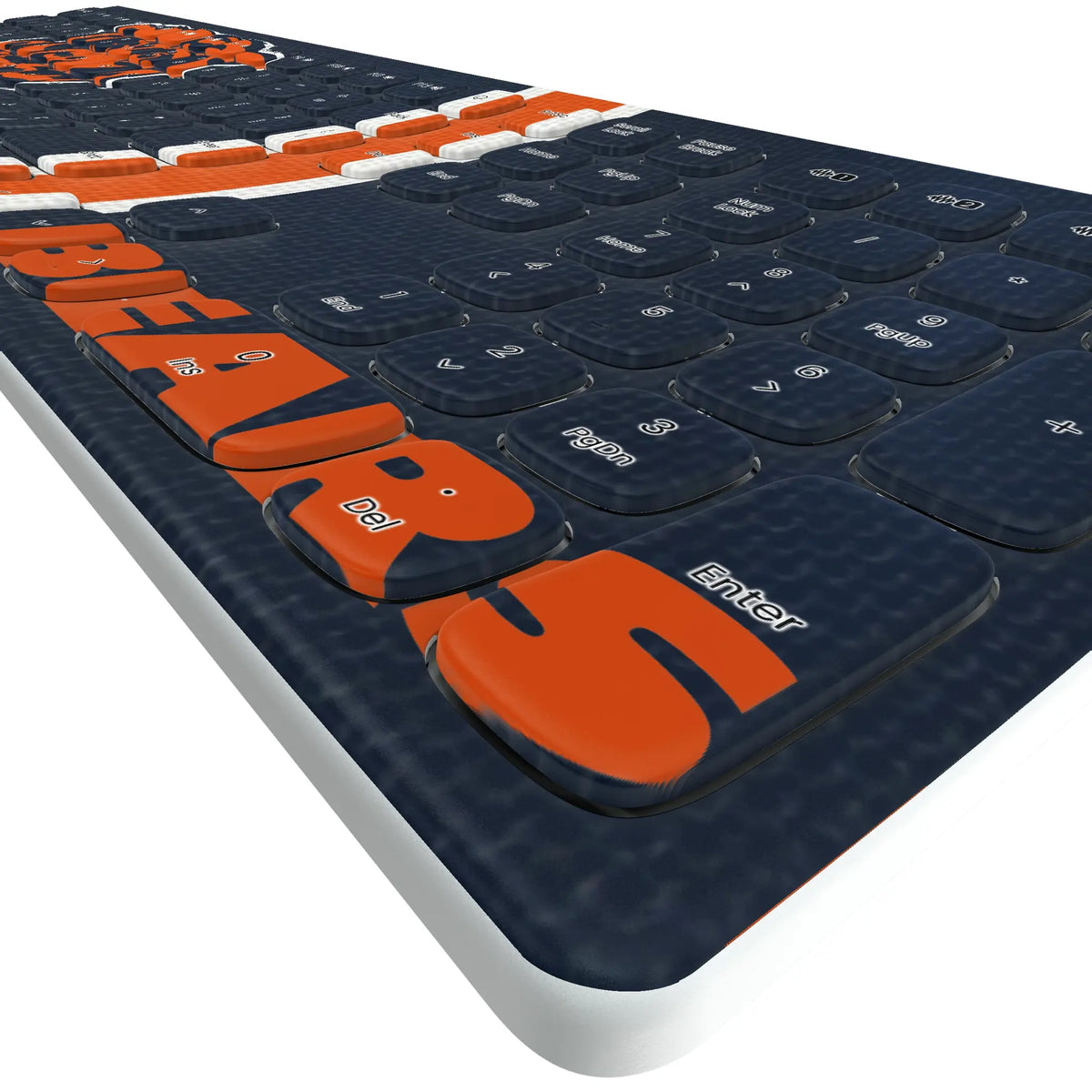 Chicago Bears Stripe KKB605 Curved Wireless Keyboard - Detail