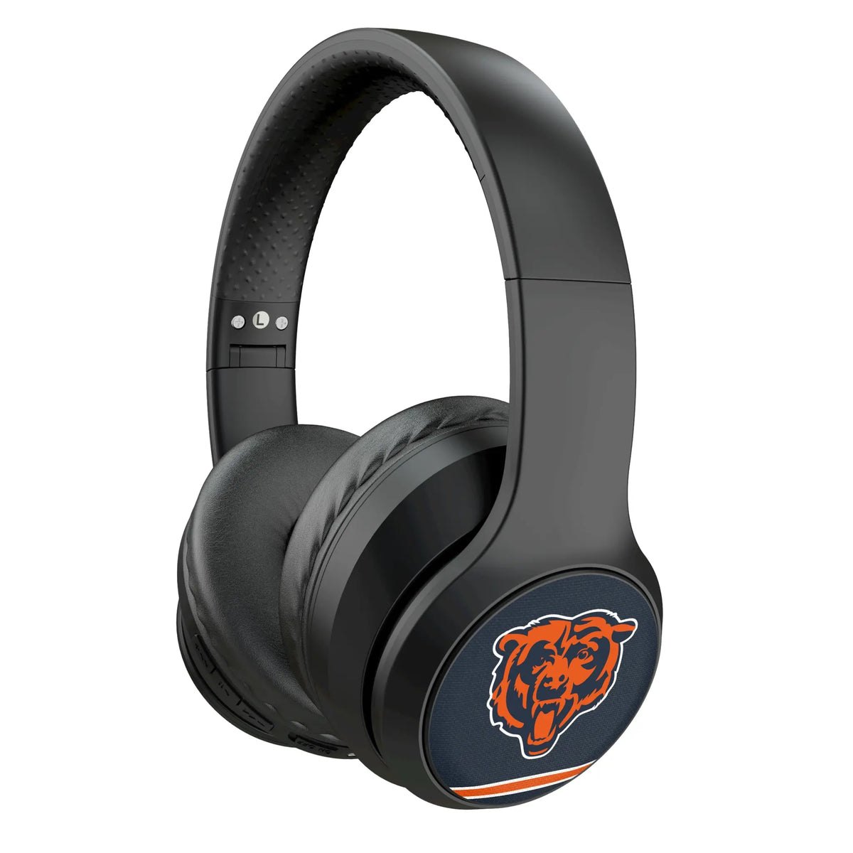 Chicago Bears Stripe Wireless Over-Ear Headphones With Case