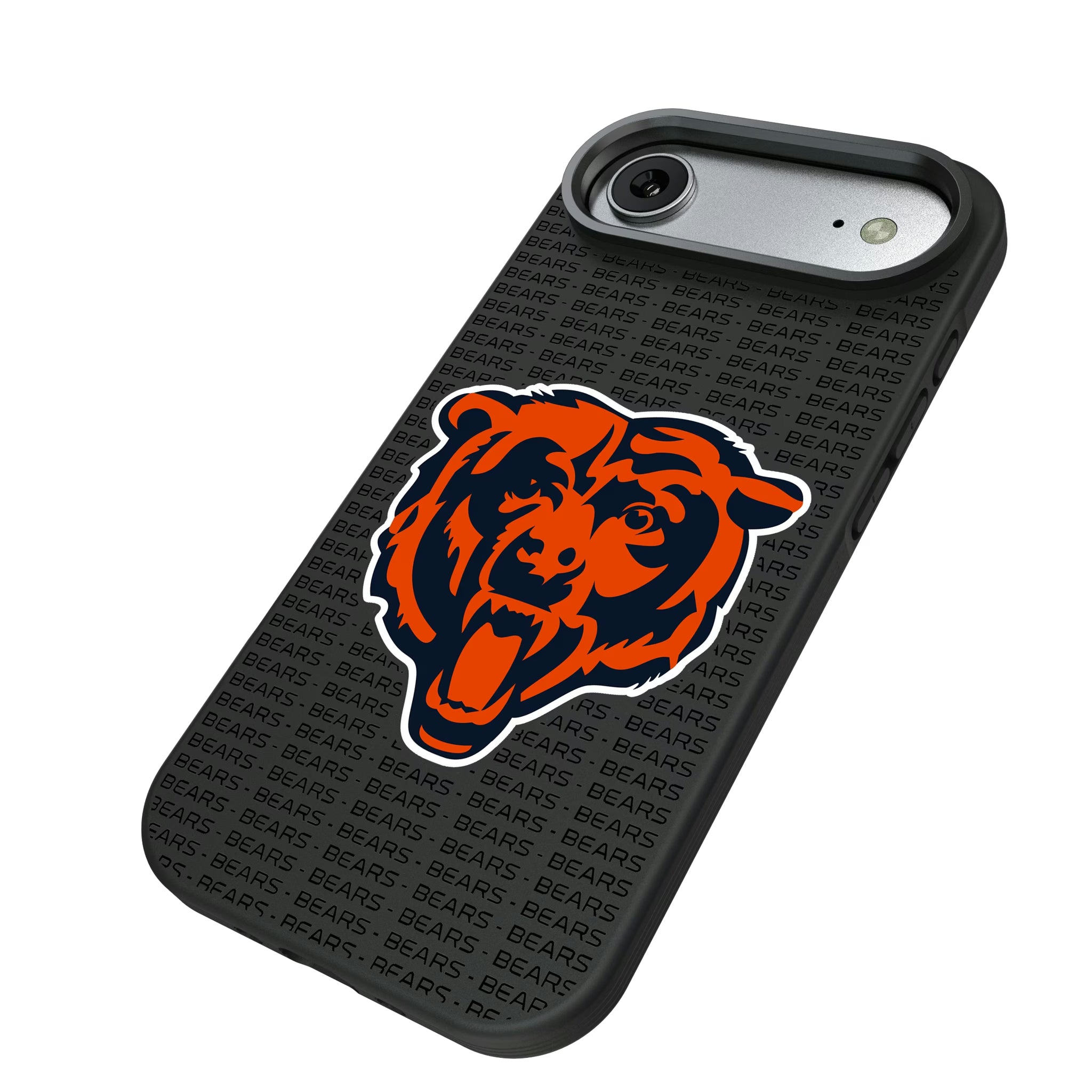 Chicago Bears Text Backdrop iPhone Bump Phone Case for Apple iPhone - Isometric View#Device_iPhone Air