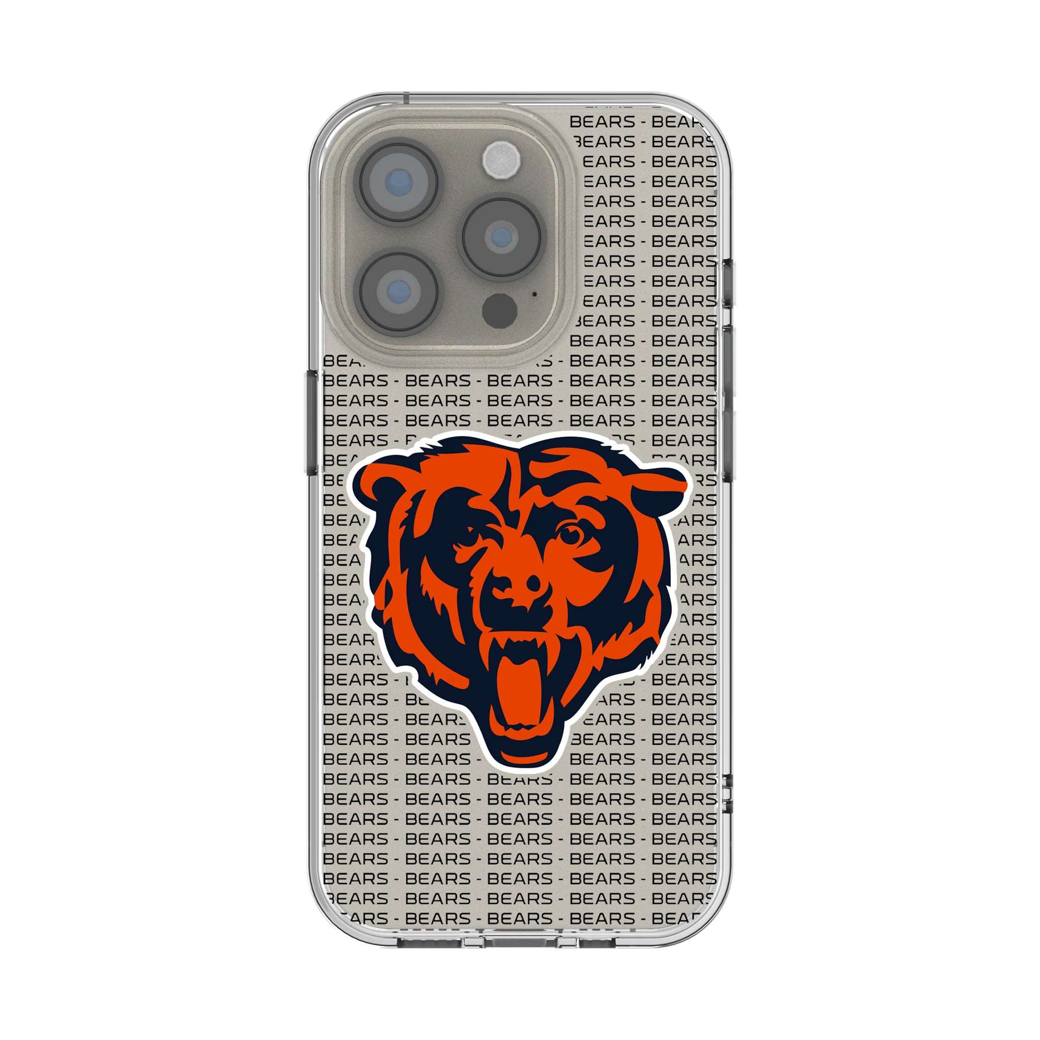 Chicago Bears Text Backdrop iPhone Clear Phone Case for Apple iPhone
