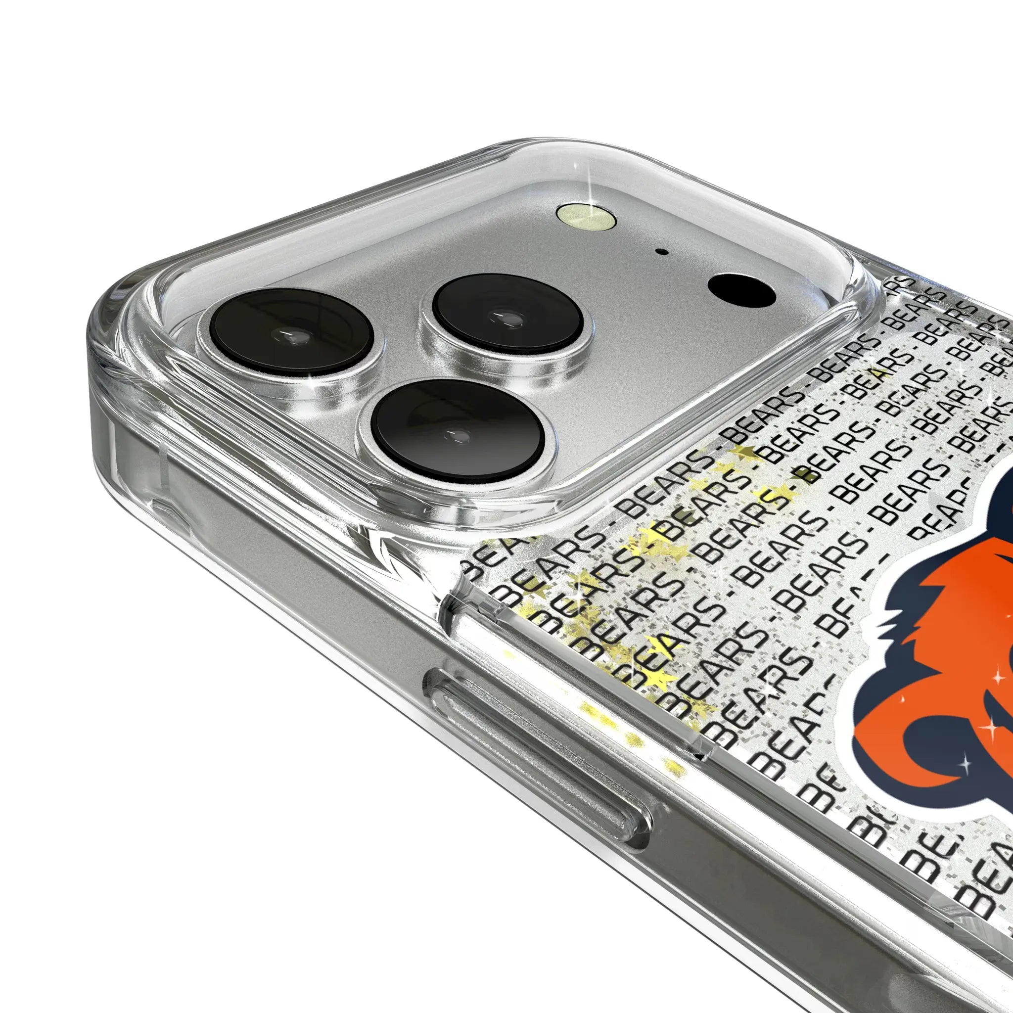 Chicago Bears Text Backdrop iPhone Glitter Phone Case for Apple iPhone - Detail