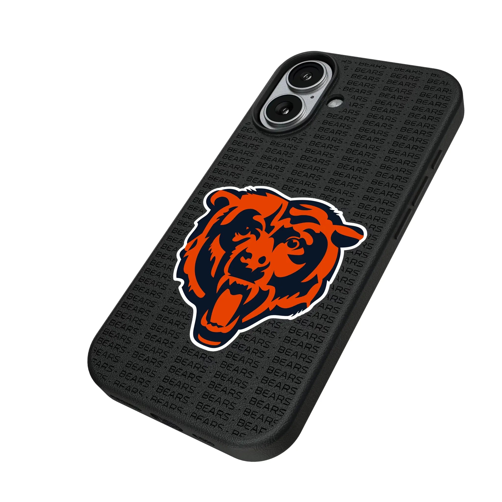 Chicago Bears Text Backdrop iPhone MagSafe Compatible Phone Case for Apple iPhone - Isometric View#Device_iPhone 17