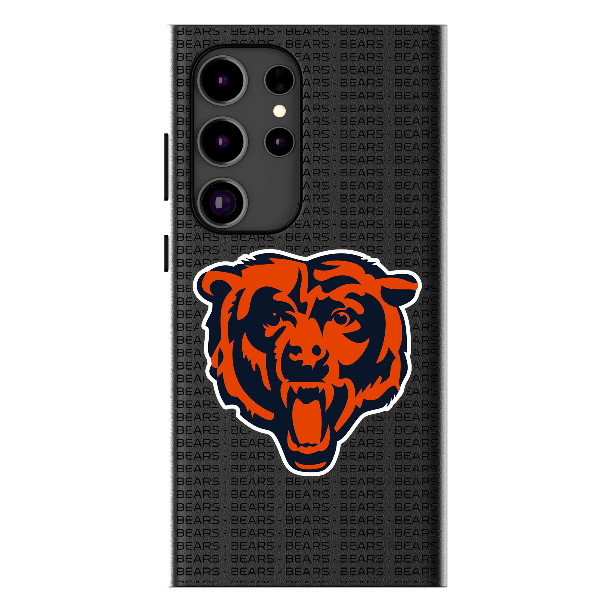 Chicago Bears Text Backdrop Galaxy MagSafe Compatible Phone Case for Samsung Galaxy