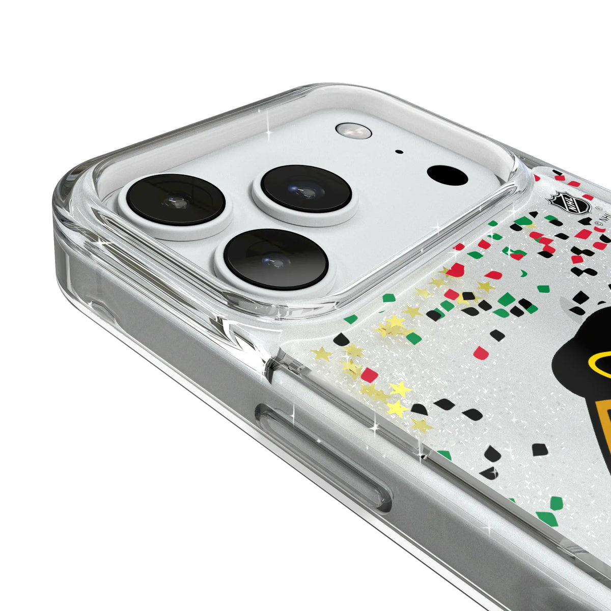 Chicago Blackhawks Confetti iPhone Glitter Phone Case for Apple iPhone - Detail#Device_iPhone 18 Pro