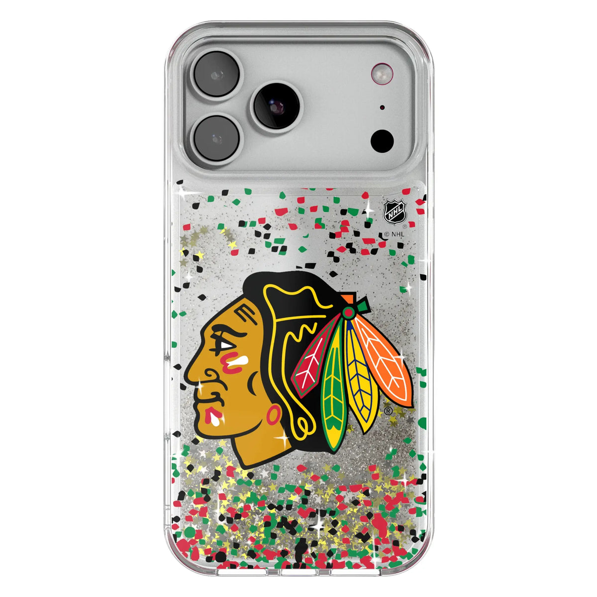 Chicago Blackhawks Confetti Glitter Phone Case for Apple iPhone