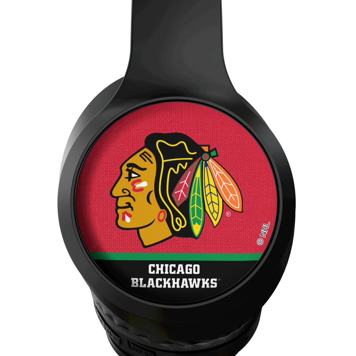 Chicago Blackhawks Endzone Solid Wireless Over-Ear Headphones With Case - Detail