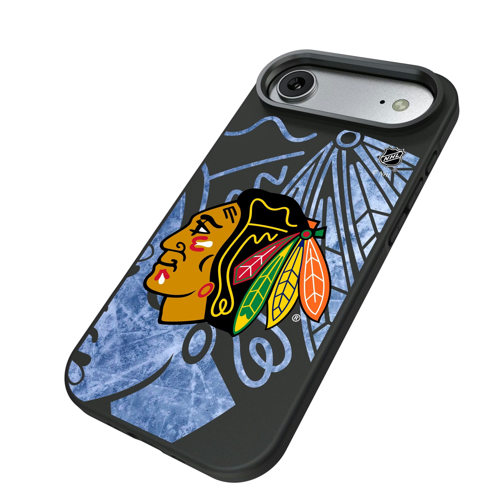 Chicago Blackhawks Ice Tilt iPhone Bump Phone Case for Apple iPhone - Isometric View#Device_iPhone Air