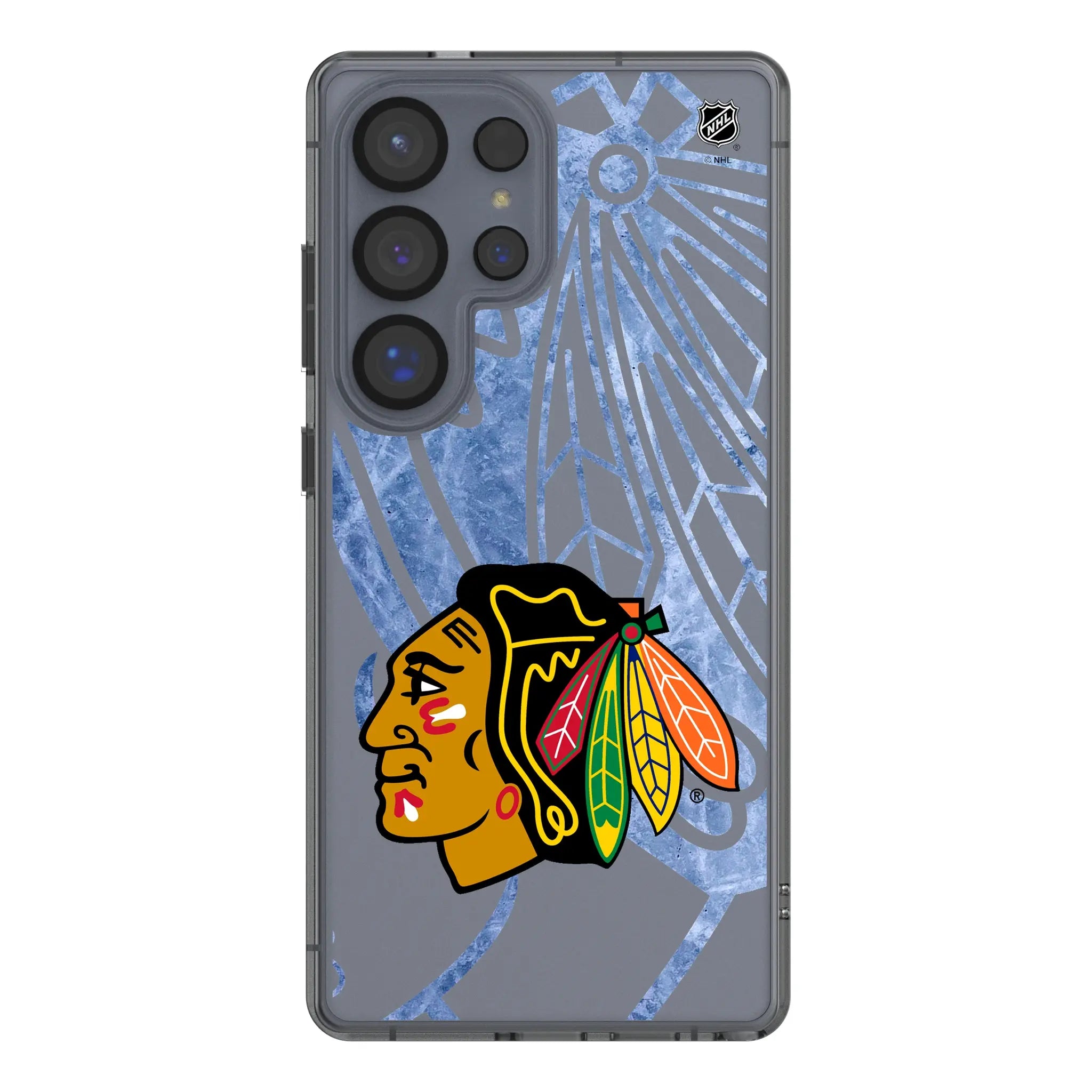 Chicago Blackhawks Ice Tilt Galaxy Clear Phone Case for Samsung Galaxy#Device_Galaxy S25 Ultra