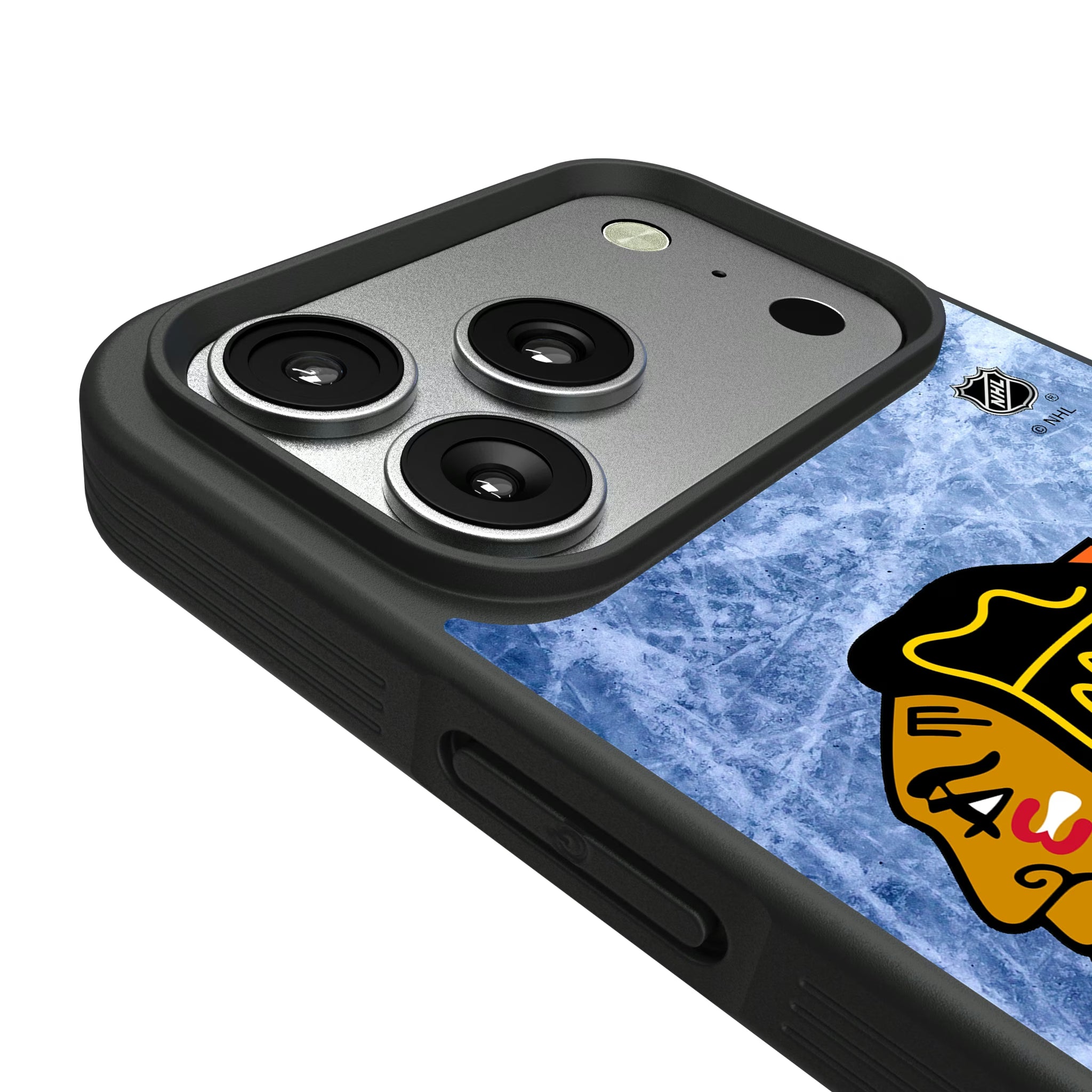 Chicago Blackhawks Ice Wordmark iPhone Bump Phone Case for Apple iPhone - Detail#Device_iPhone 17 Pro