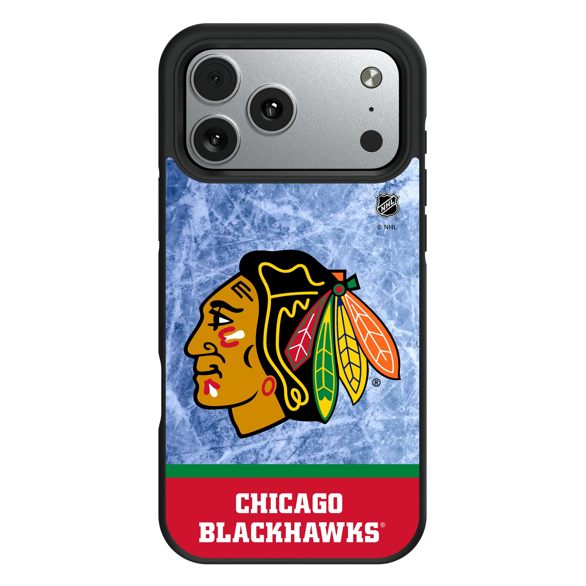 Chicago Blackhawks Ice Wordmark iPhone Bump Phone Case for Apple iPhone#Device_iPhone 17 Pro Max
