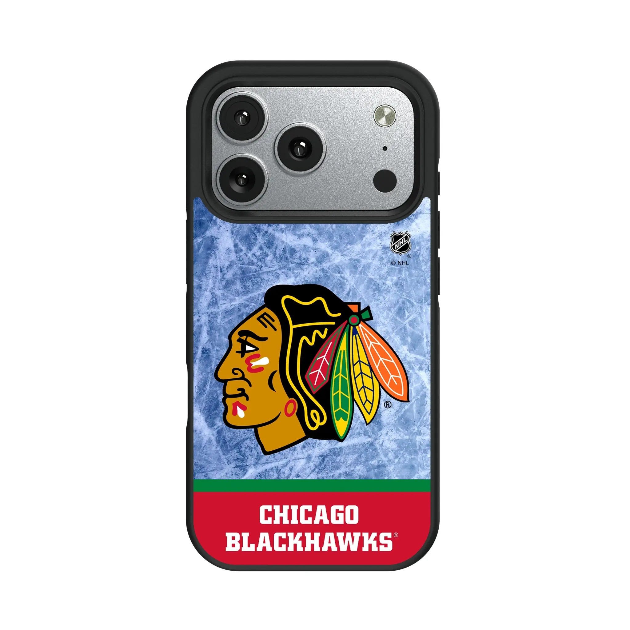 Chicago Blackhawks Ice Wordmark iPhone Bump Phone Case for Apple iPhone#Device_iPhone 17 Pro