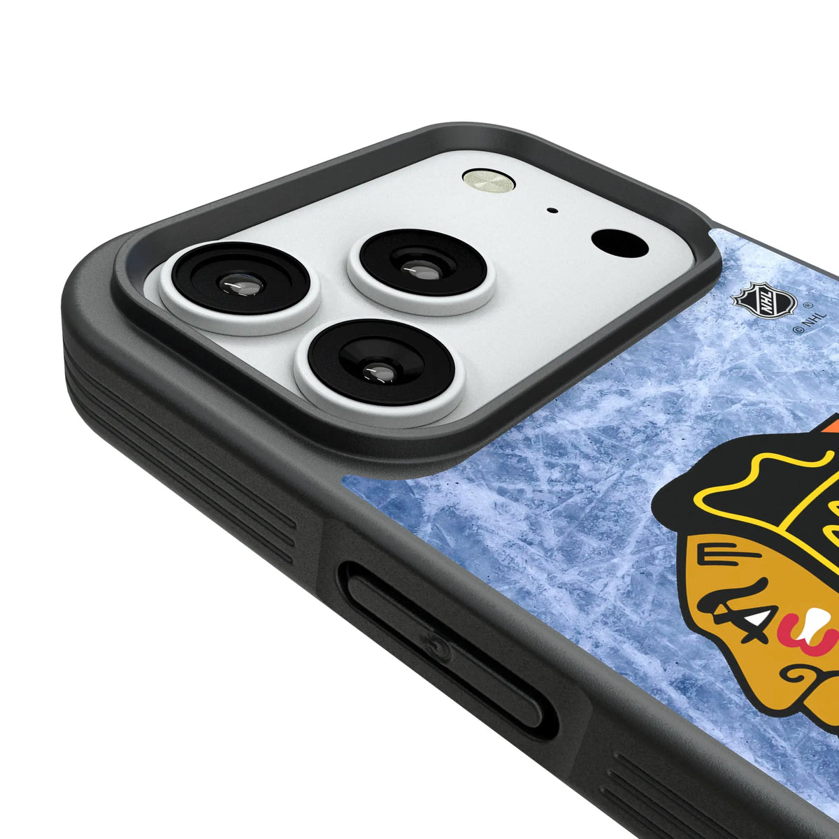 Chicago Blackhawks Ice Wordmark iPhone Bump Phone Case for Apple iPhone - Detail#Device_iPhone 18 Pro
