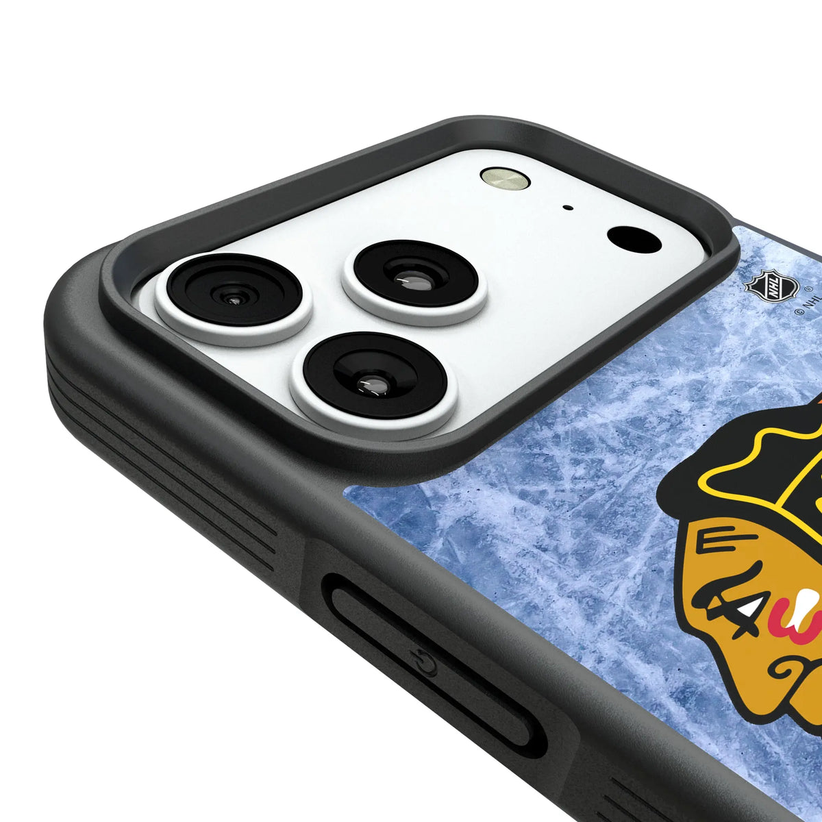 Chicago Blackhawks Ice Wordmark iPhone Bump Phone Case for Apple iPhone - Detail#Device_iPhone 18 Pro Max