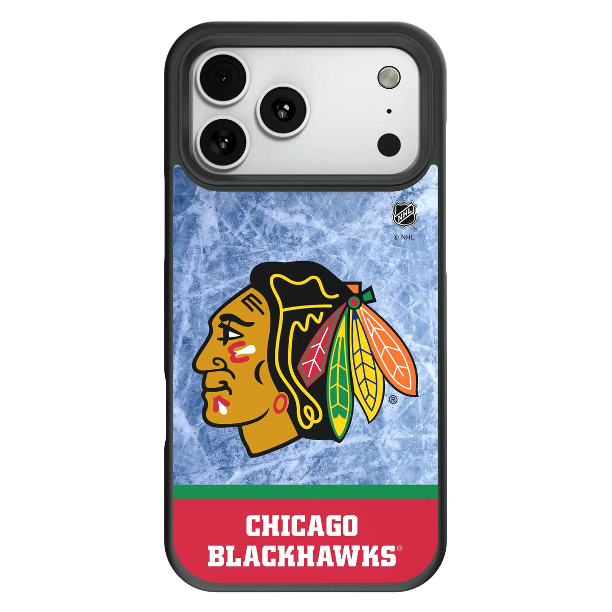 Chicago Blackhawks Ice Wordmark Bump Phone Case for Apple iPhone