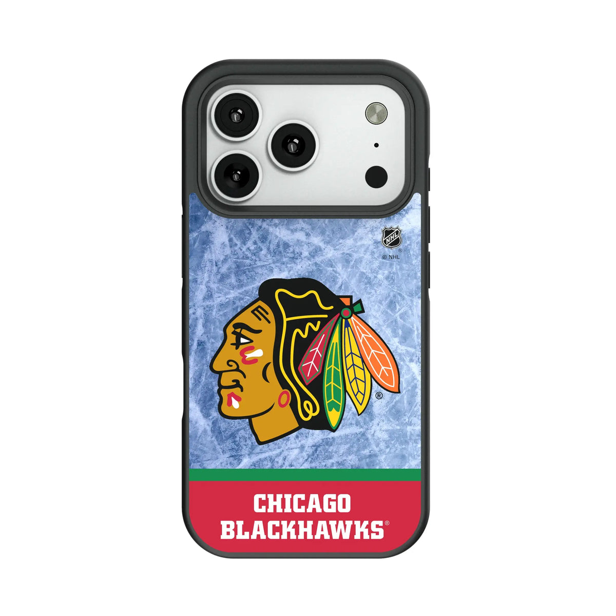 Chicago Blackhawks Ice Wordmark Bump Phone Case for Apple iPhone