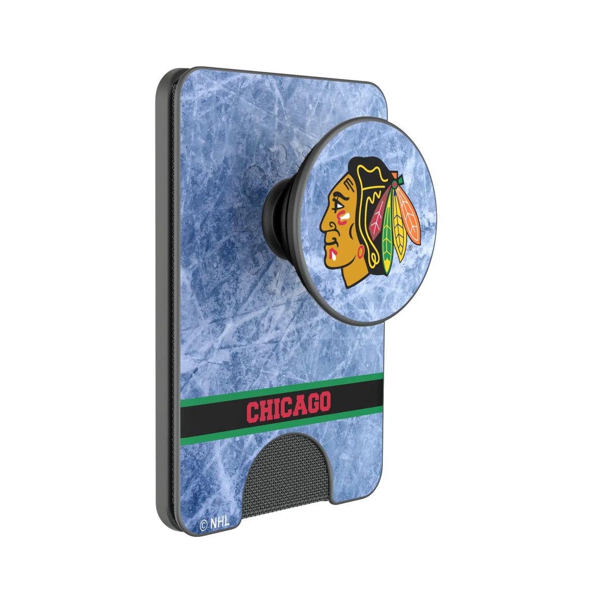 Chicago Blackhawks Ice Wordmark Popsockets Wallet Magnetic