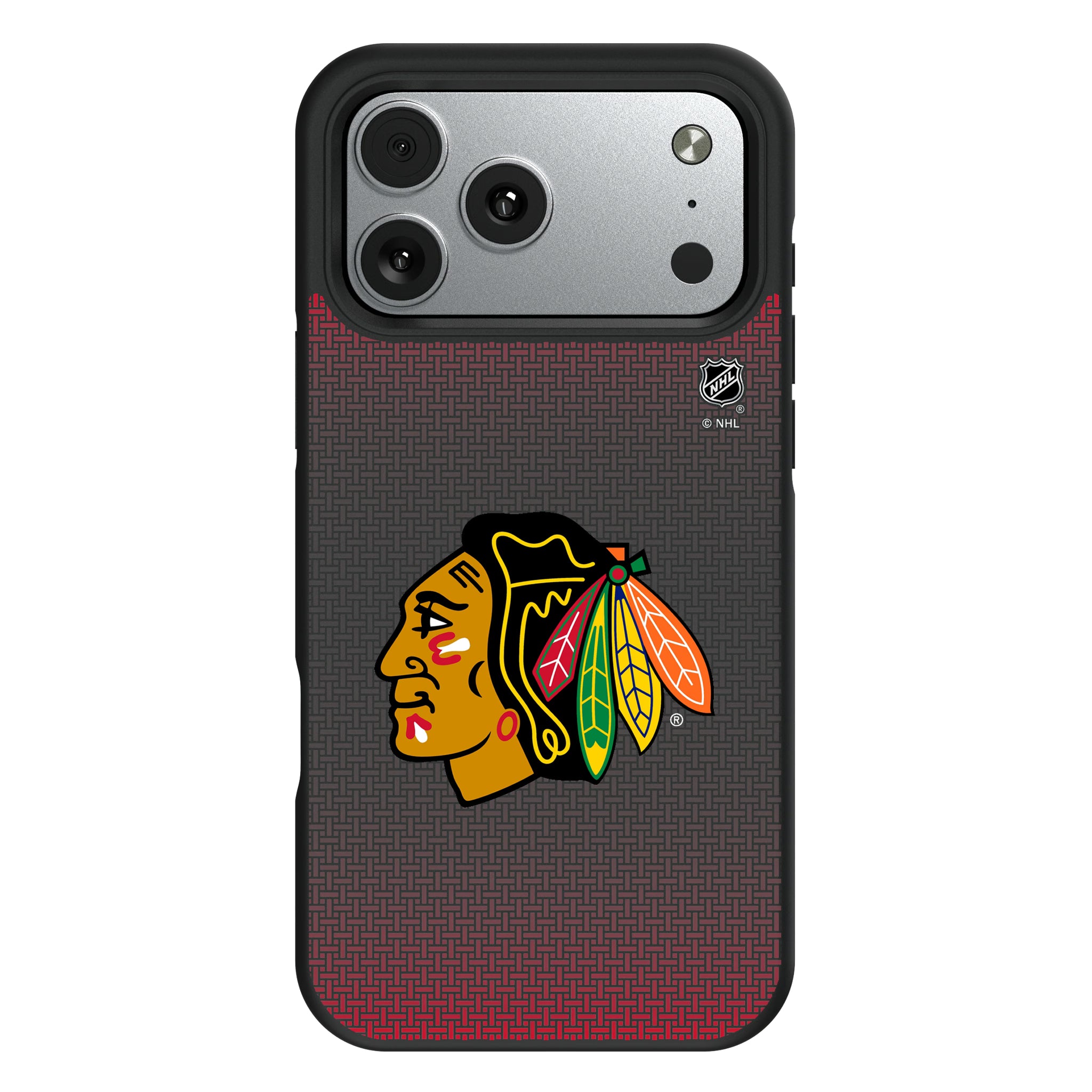 Chicago Blackhawks Linen iPhone Bump Phone Case for Apple iPhone#Device_iPhone 17 Pro Max