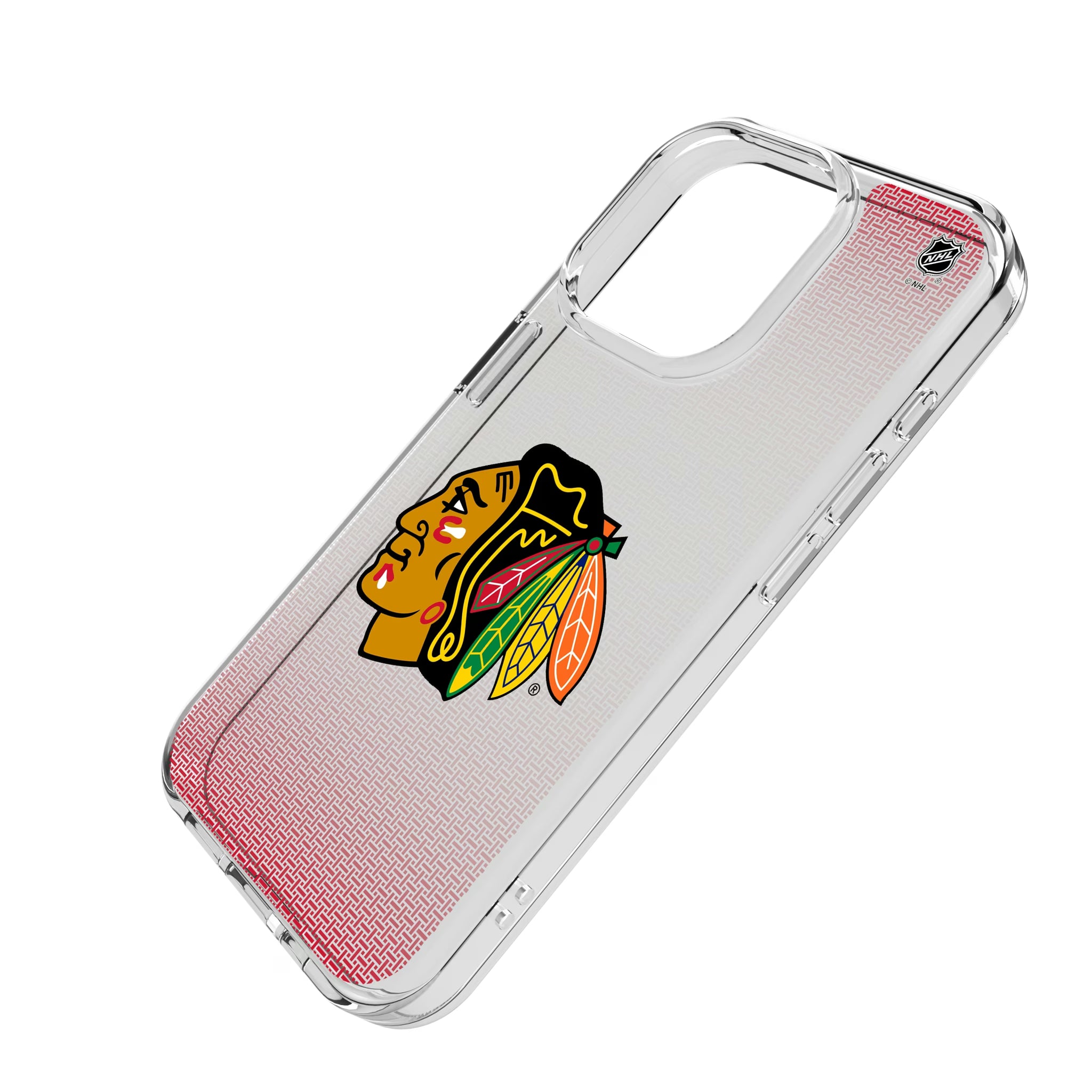 Chicago Blackhawks Linen iPhone Clear Phone Case for Apple iPhone - Isometric View