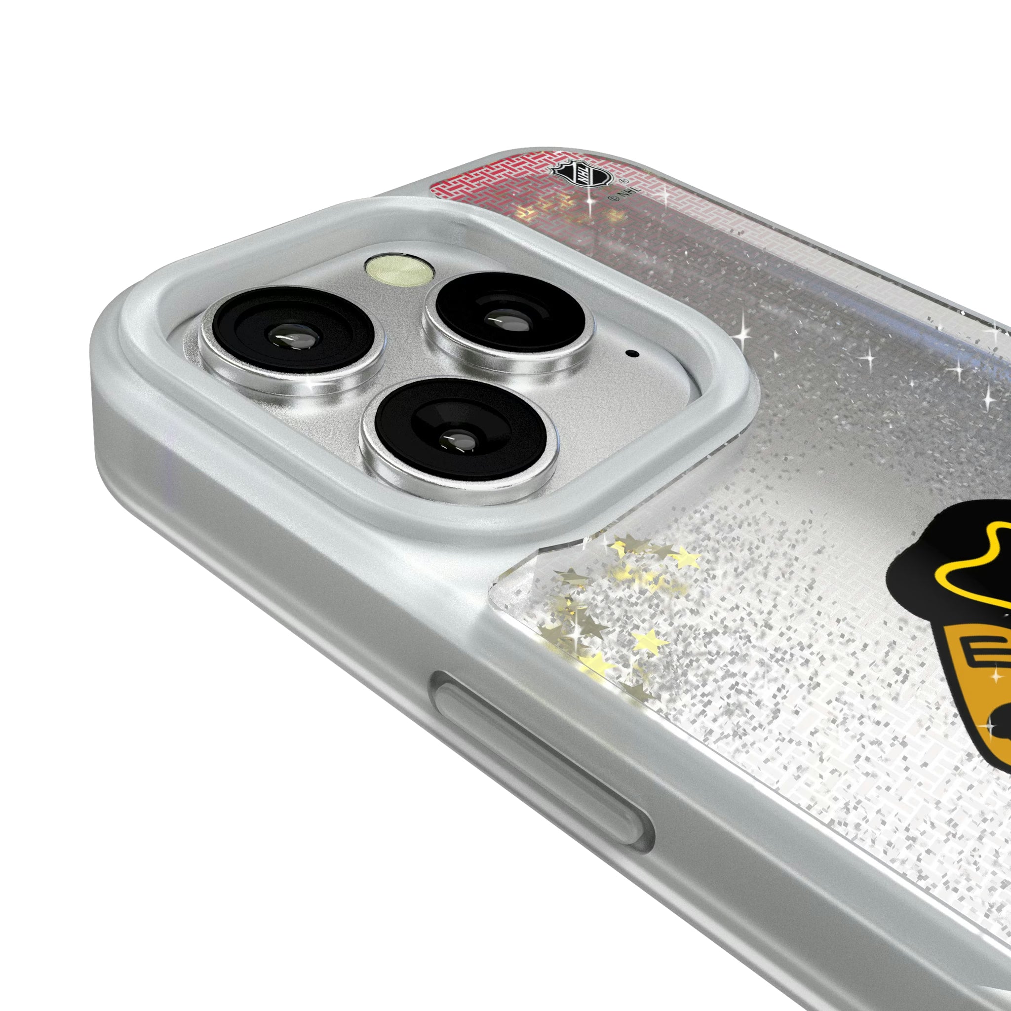 Chicago Blackhawks Linen iPhone Glitter Phone Case for Apple iPhone - Detail#Device_iPhone 16 Pro