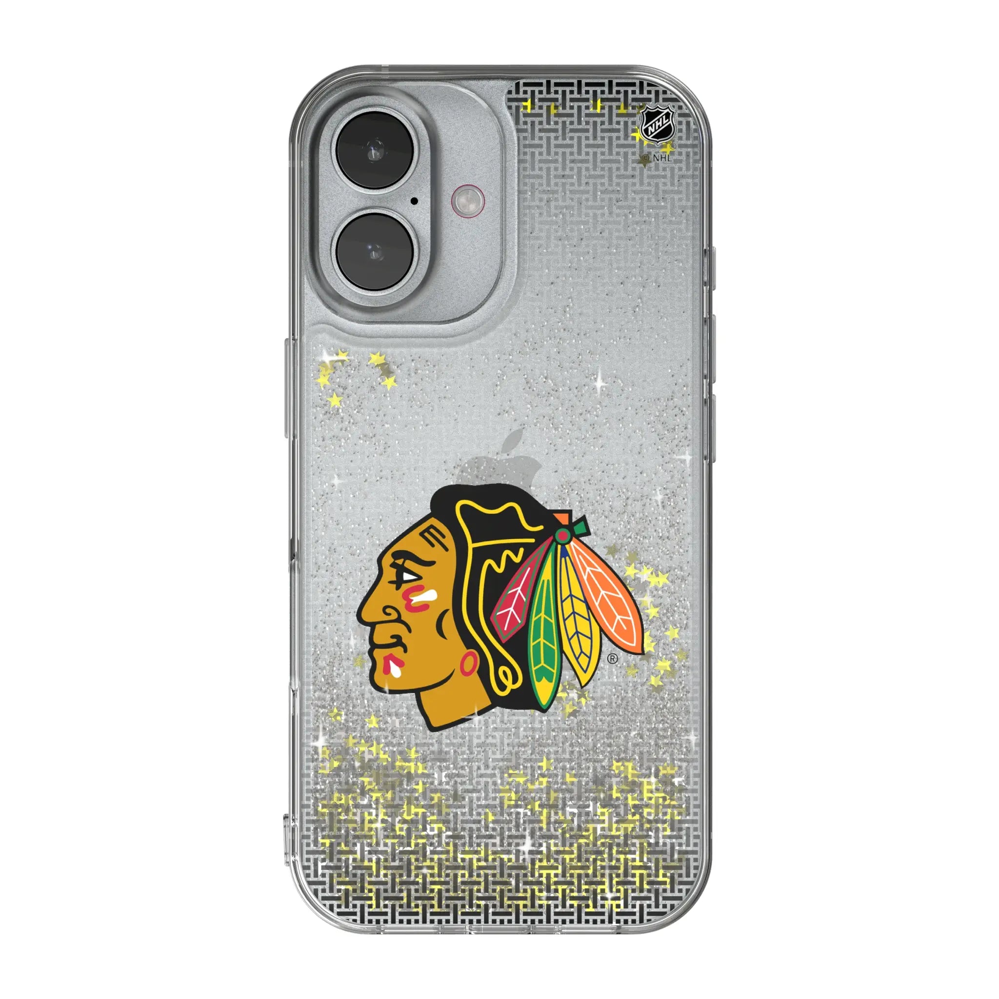 Chicago Blackhawks Linen iPhone Glitter Phone Case for Apple iPhone