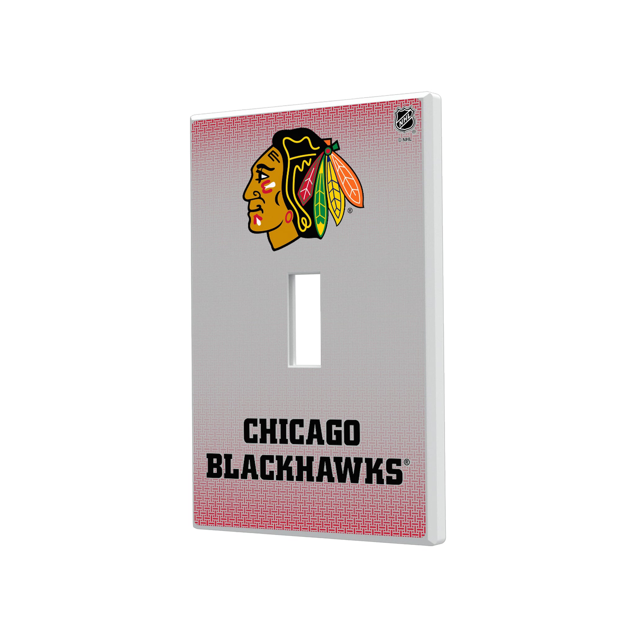 Chicago Blackhawks Linen Hidden-Screw Light Switch Plate#Style_Single Toggle