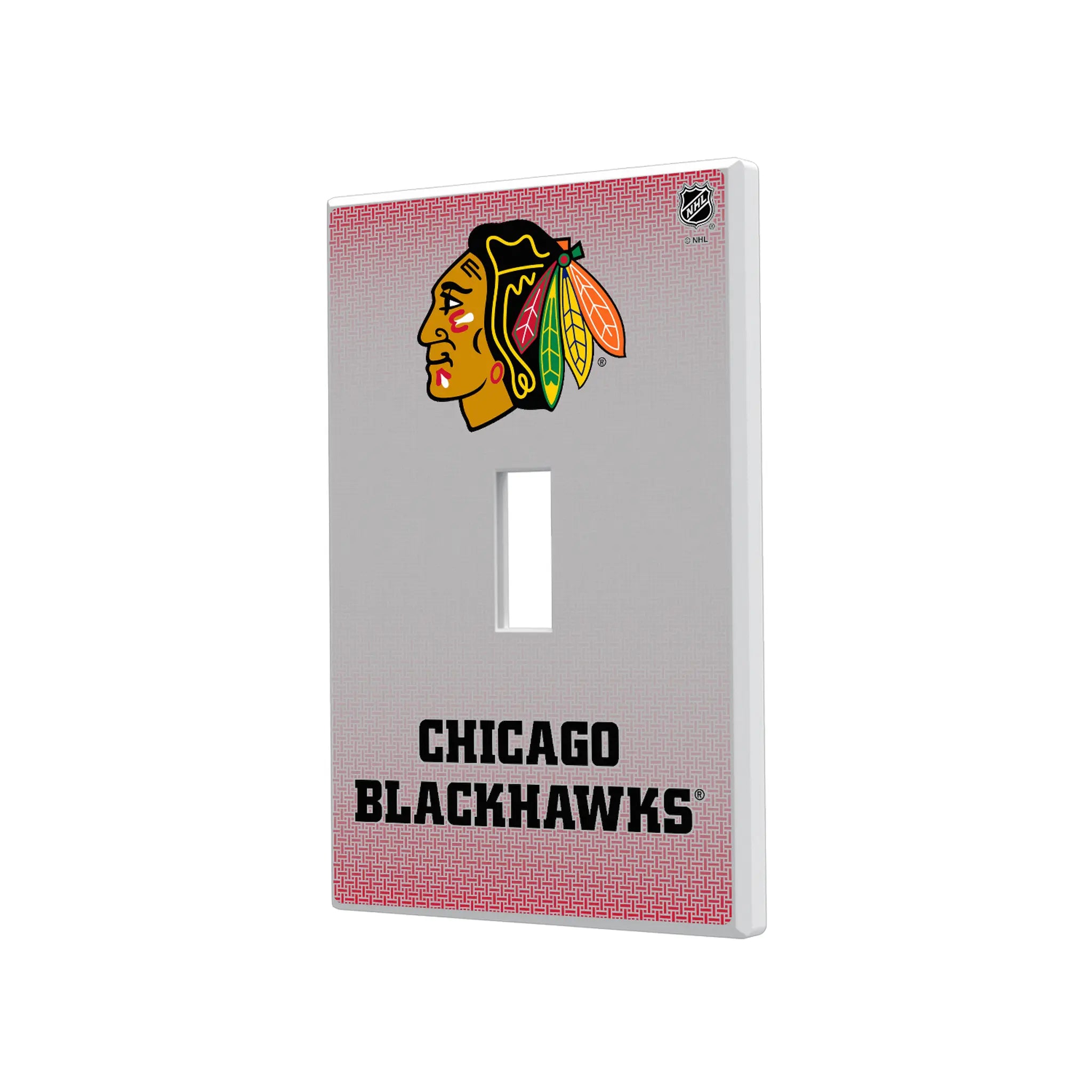 Chicago Blackhawks Linen Hidden-Screw Light Switch Plate#Style_Single Toggle
