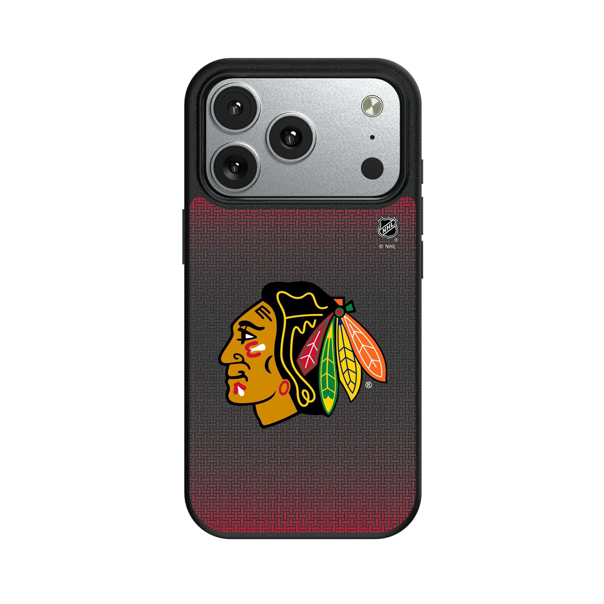 Chicago Blackhawks Linen iPhone MagSafe Compatible Phone Case for Apple iPhone#Device_iPhone 17 Pro
