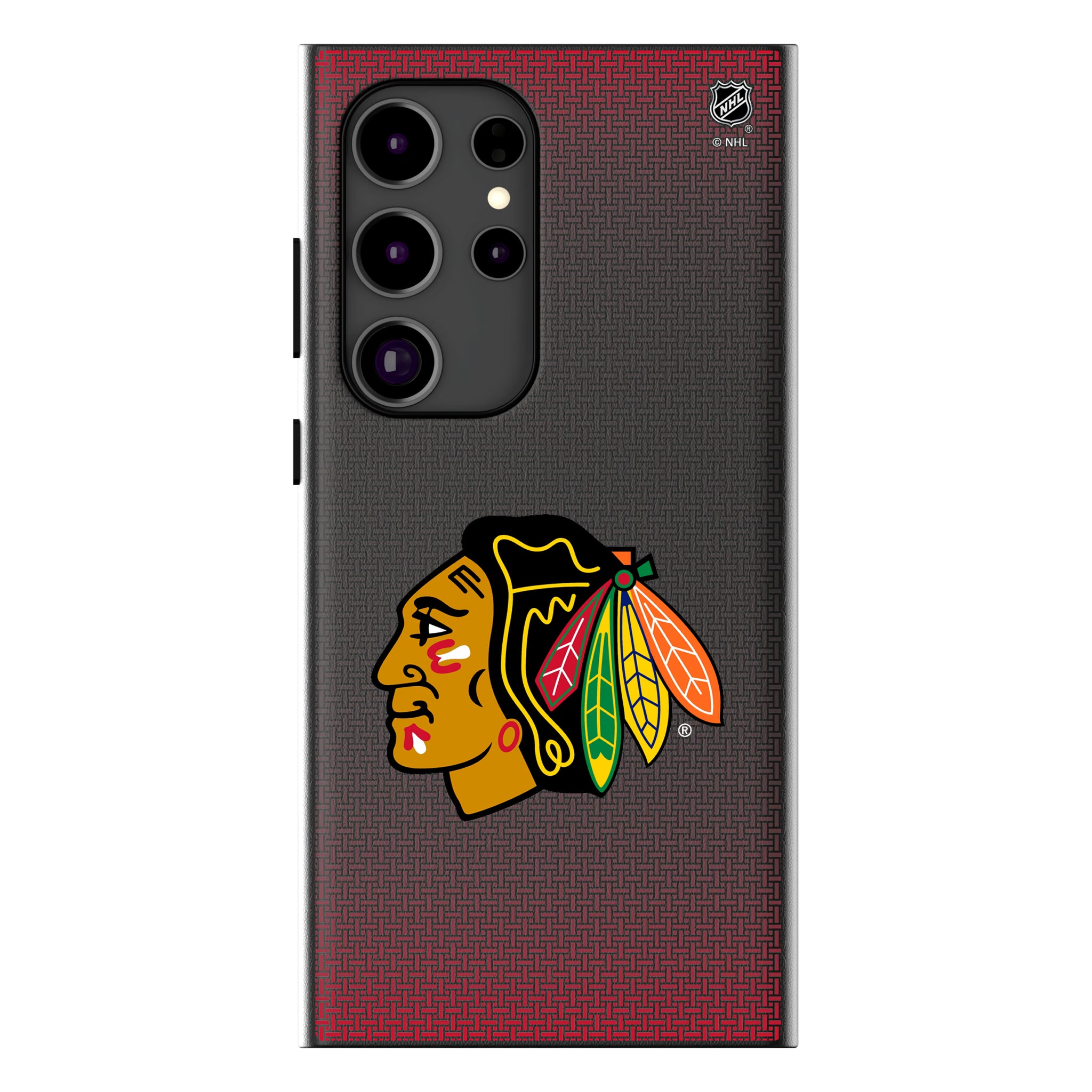 Chicago Blackhawks Linen Galaxy MagSafe Compatible Phone Case for Samsung Galaxy