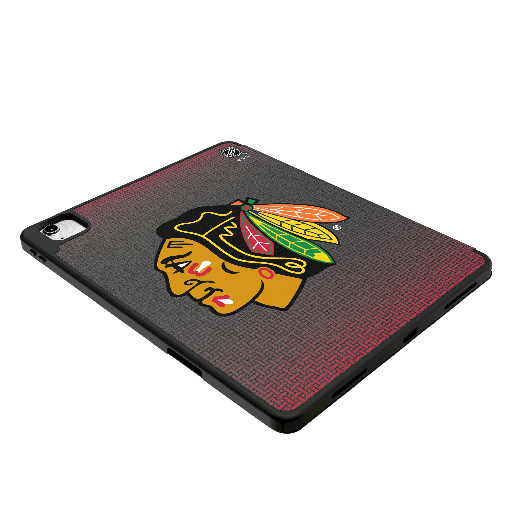 Chicago Blackhawks Linen iPad Tablet Case for Apple iPad - Isometric View