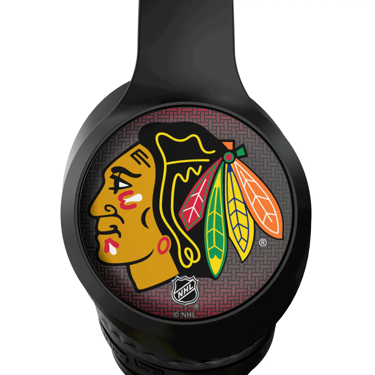 Chicago Blackhawks Linen Wireless Over-Ear Headphones With Case - Detail