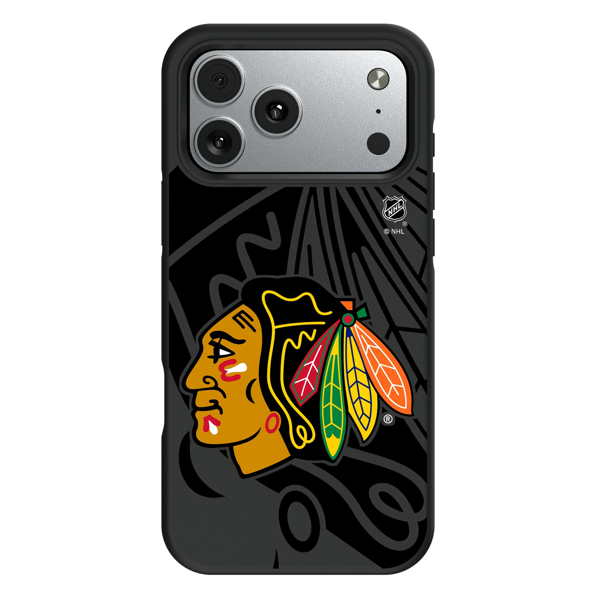 Chicago Blackhawks Monocolor Tilt iPhone Bump Phone Case for Apple iPhone#Device_iPhone 17 Pro Max