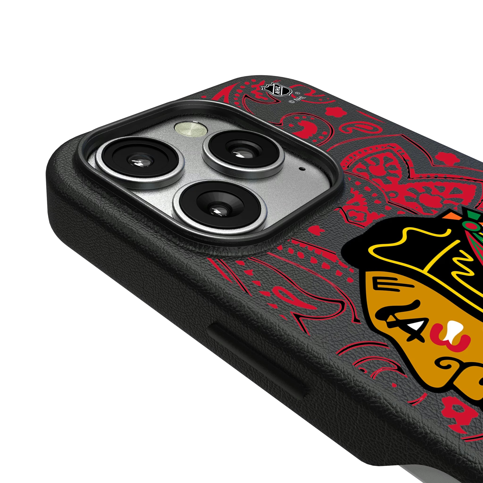 Chicago Blackhawks Paisley iPhone MagSafe Compatible Phone Case for Apple iPhone - Detail