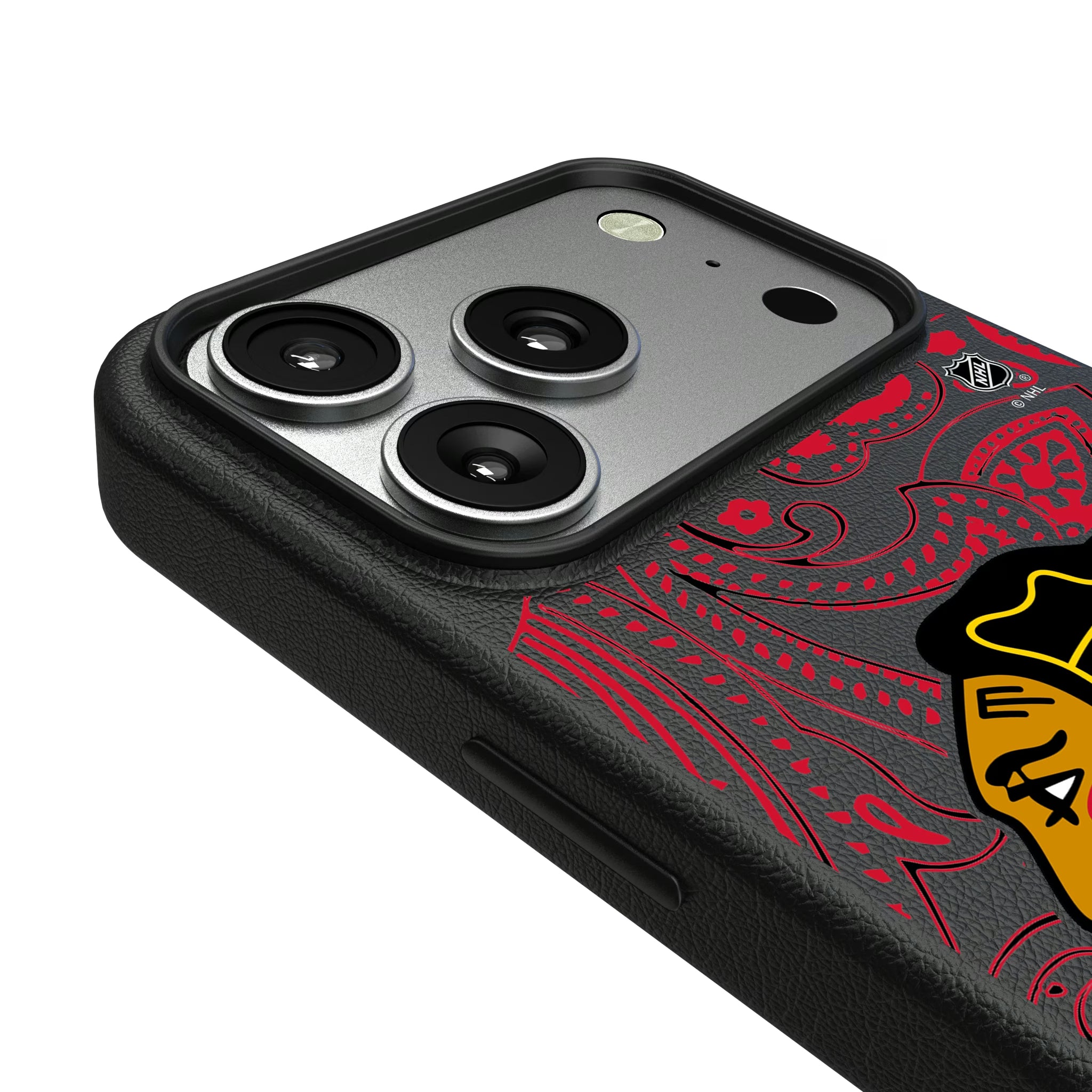 Chicago Blackhawks Paisley iPhone MagSafe Compatible Phone Case for Apple iPhone - Detail#Device_iPhone 17 Pro