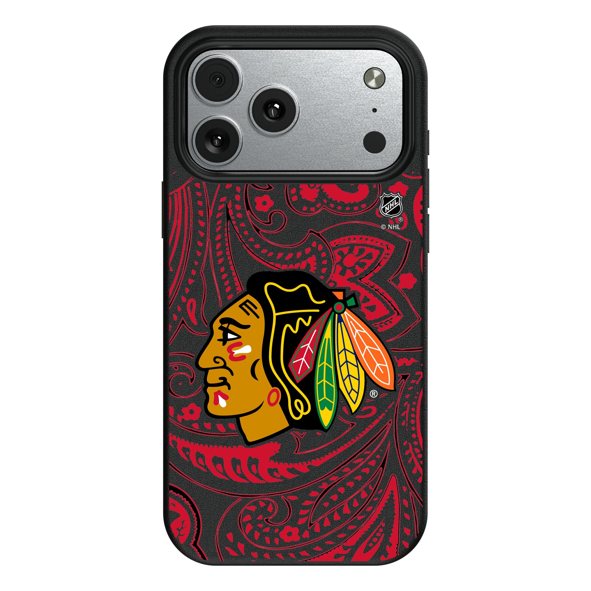Chicago Blackhawks Paisley iPhone MagSafe Compatible Phone Case for Apple iPhone#Device_iPhone 17 Pro Max