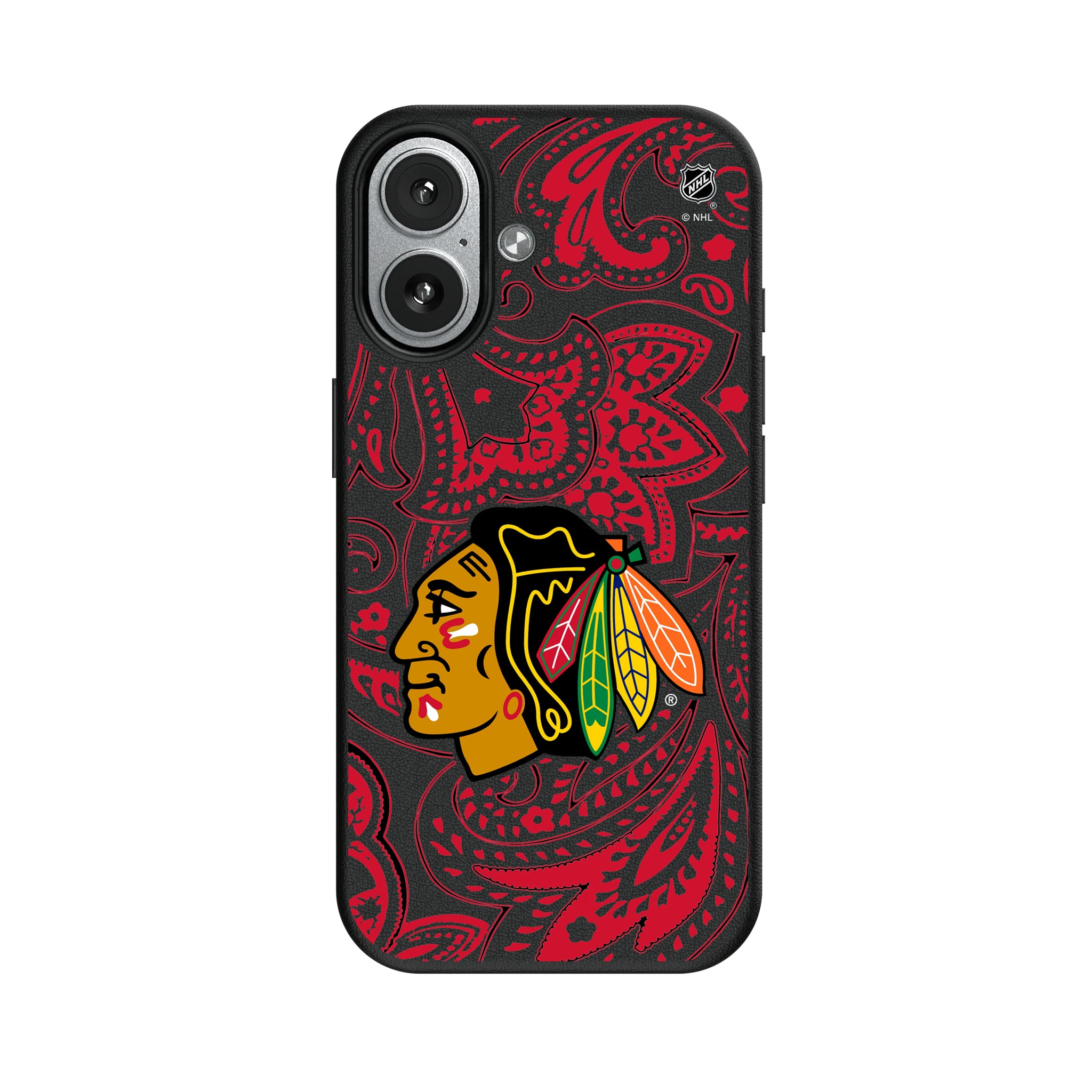 Chicago Blackhawks Paisley iPhone MagSafe Compatible Phone Case for Apple iPhone#Device_iPhone 17