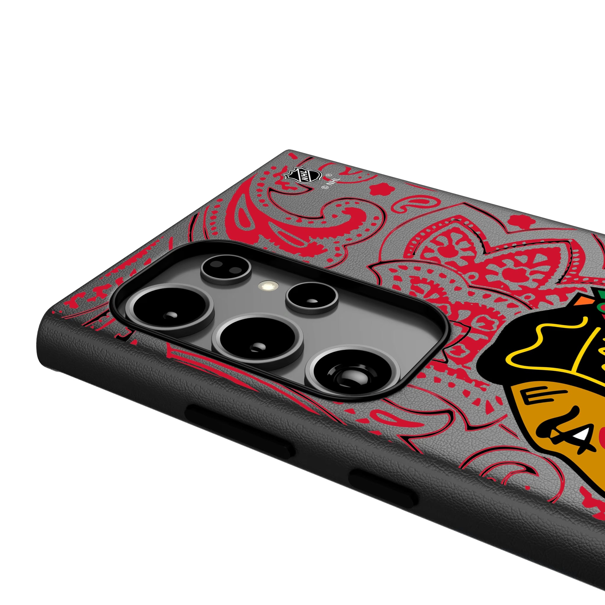 Chicago Blackhawks Paisley Galaxy MagSafe Compatible Phone Case for Samsung Galaxy - Detail