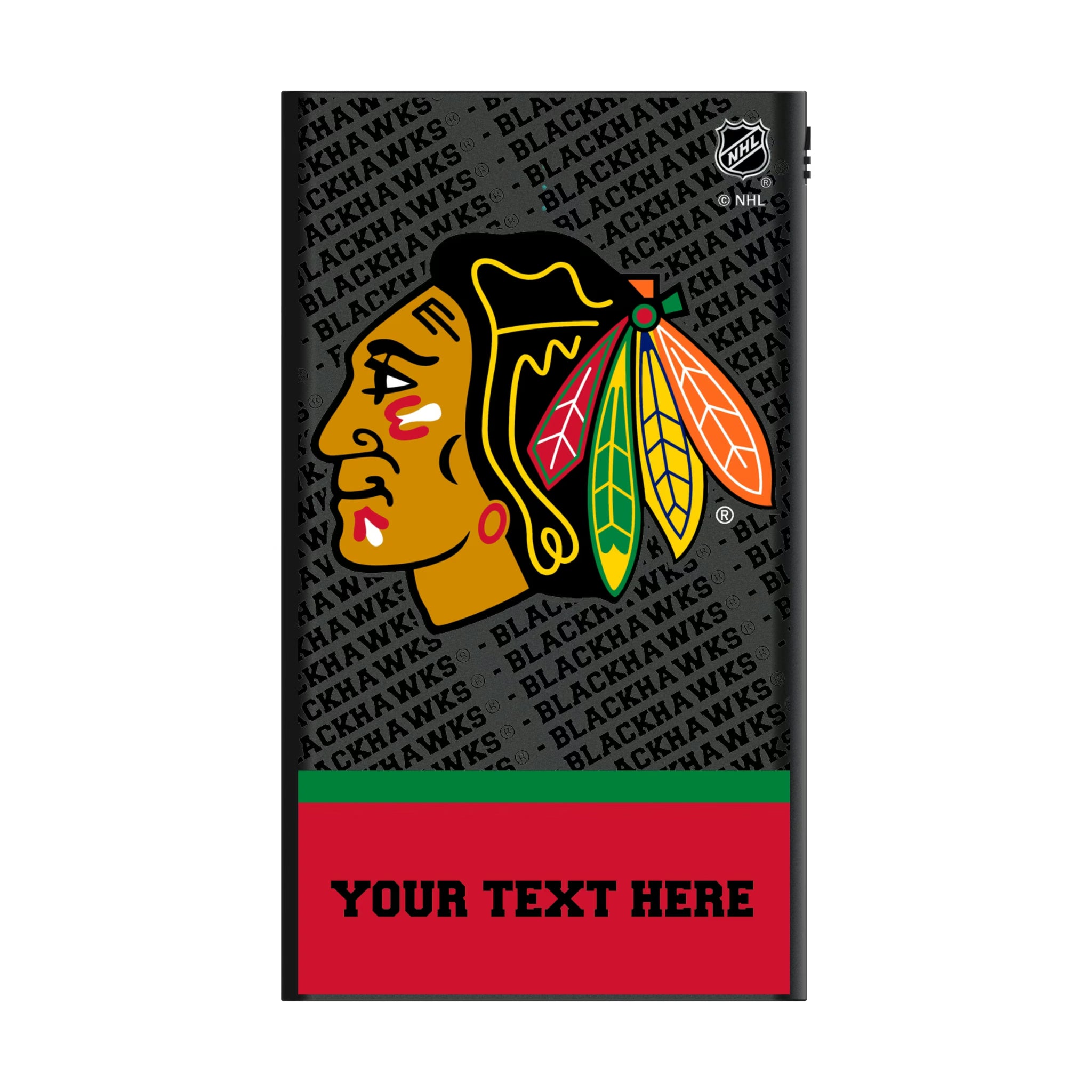 Chicago Blackhawks Personalized EndZone Plus 5000mAh Flat Powerbank