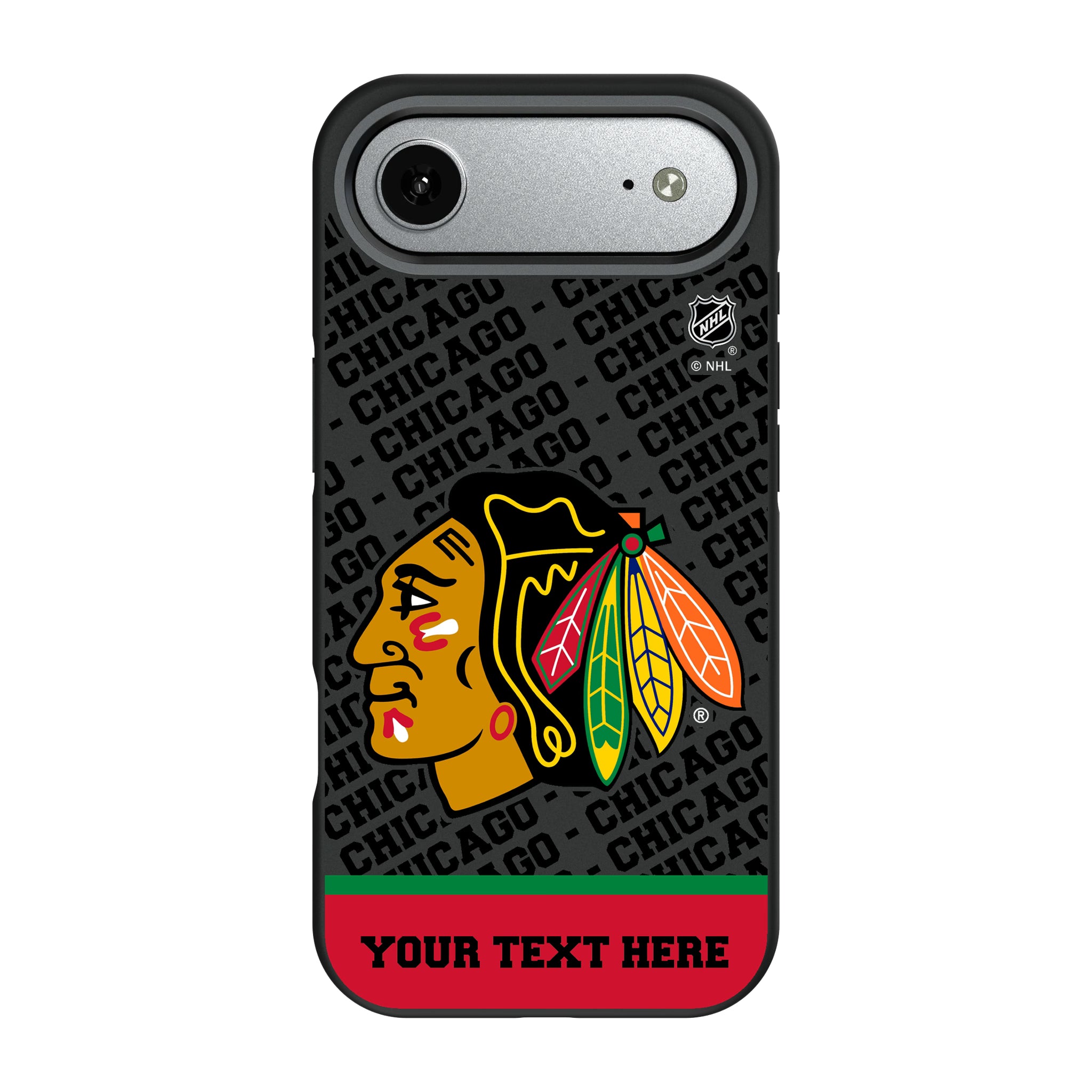 Chicago Blackhawks Personalized EndZone Plus iPhone Bump Phone Case for Apple iPhone#Device_iPhone Air